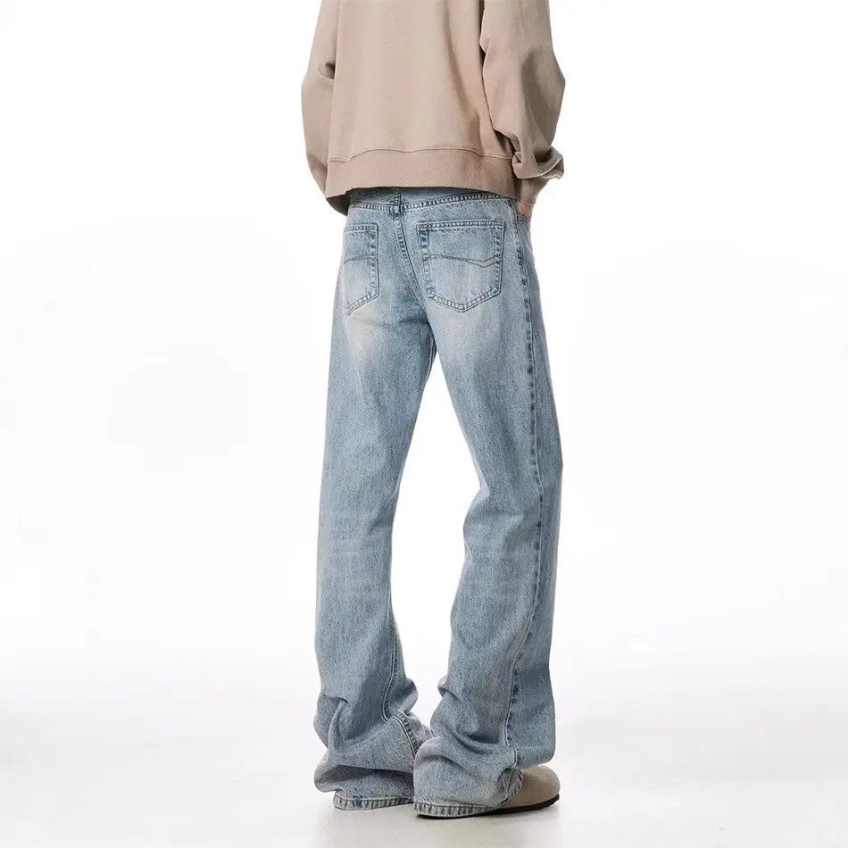 Japanese Brand Retro loose straight leg micro flared jeans Size US 32 / EU 48 - 4 Thumbnail