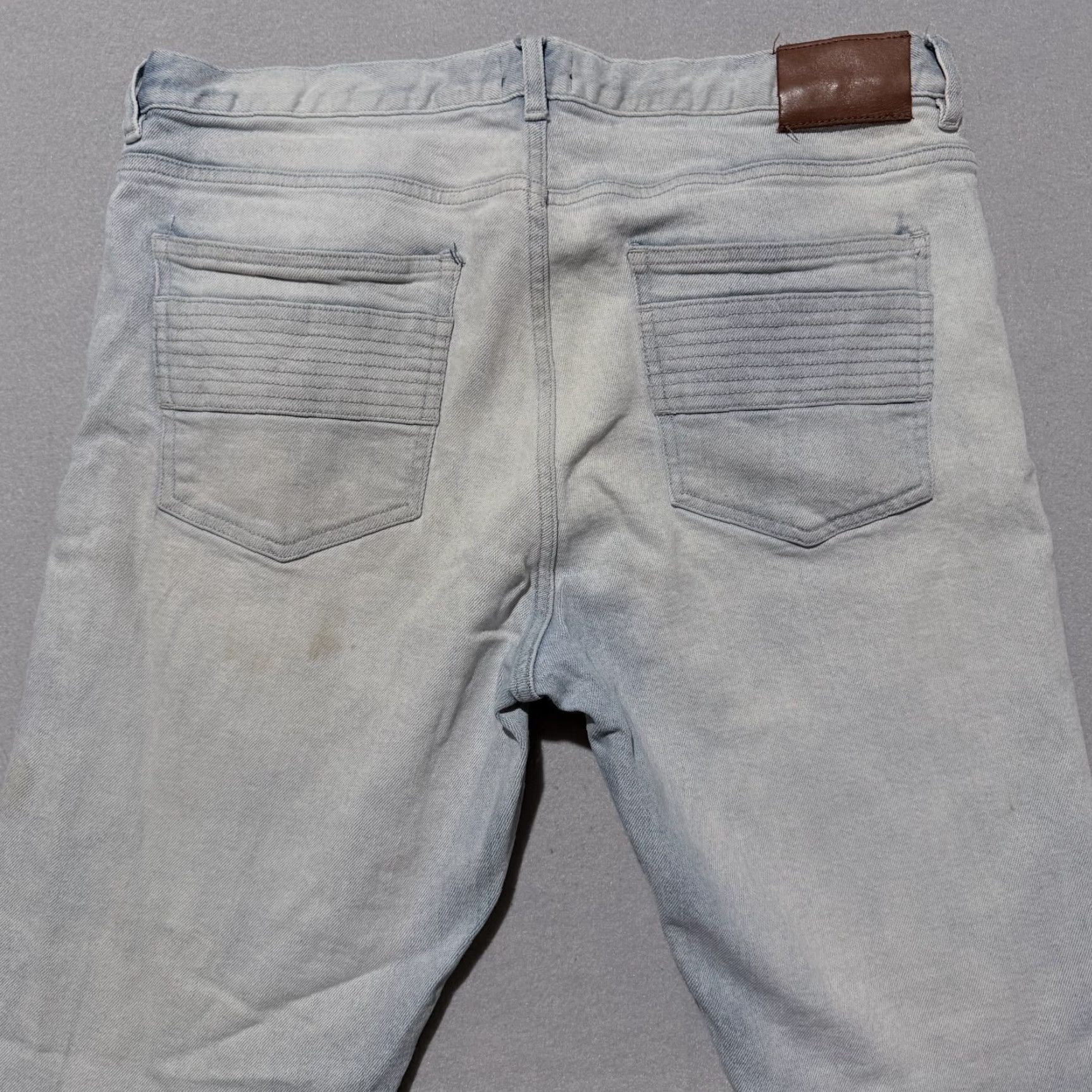 H&M H&M Jeans Men Blue Denim Mid Rise Skinny Moto Biker Zip Fly - 34 Size US 34 / EU 50 - 6 Thumbnail