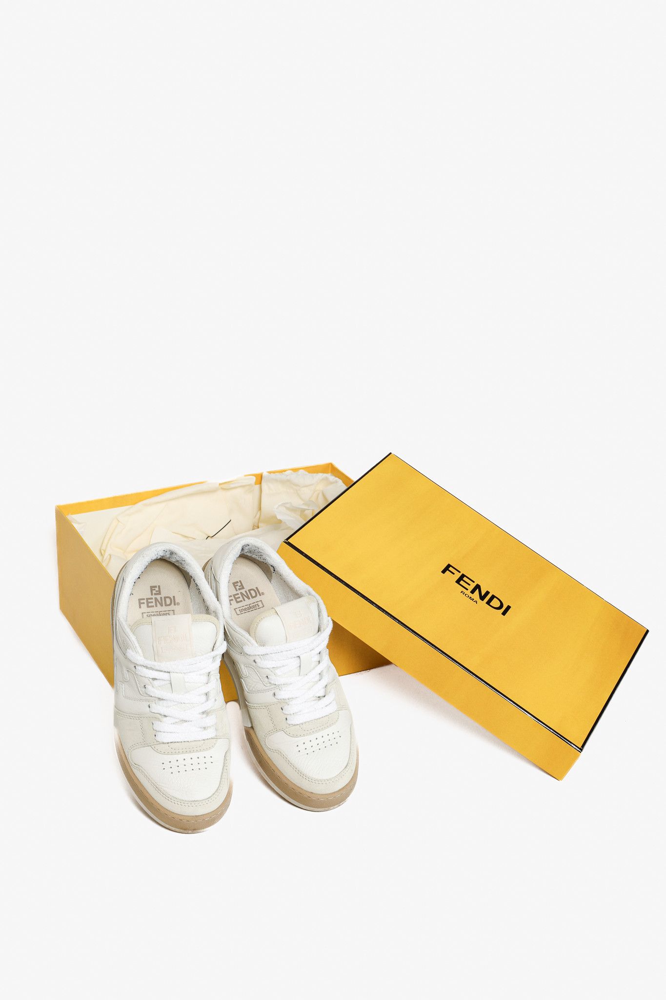 Fendi Fendi Match FF Logo Low-Top Sneaker in Suede and Leather Size US 8 / IT 38 - 13 Thumbnail
