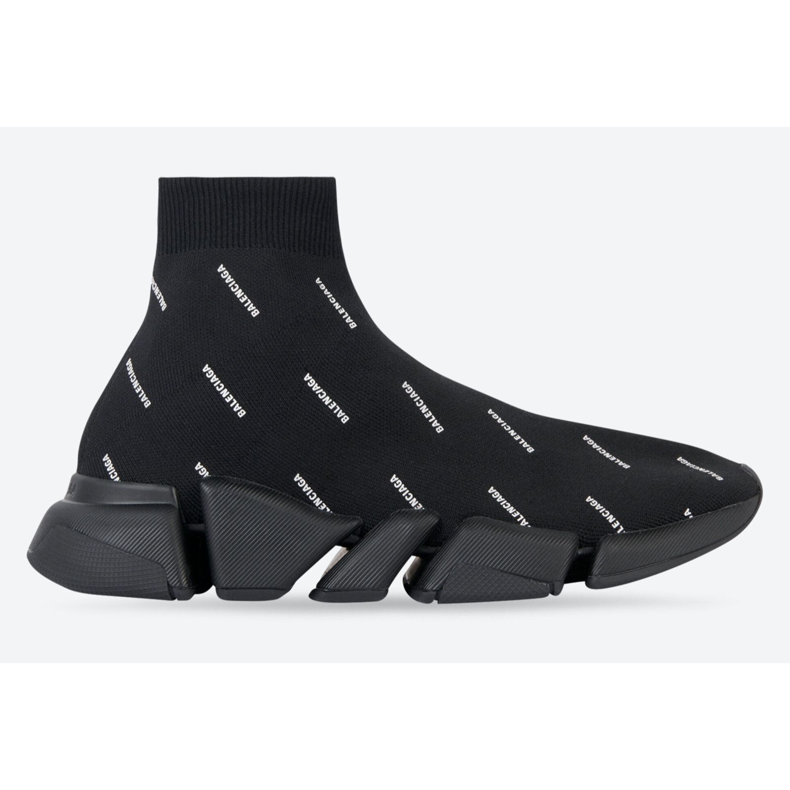 Balenciaga Speed 2.0 All Over Logo High Top Trainer Sock Sneaker 35 Size US 5 / IT 35 - 3 Thumbnail