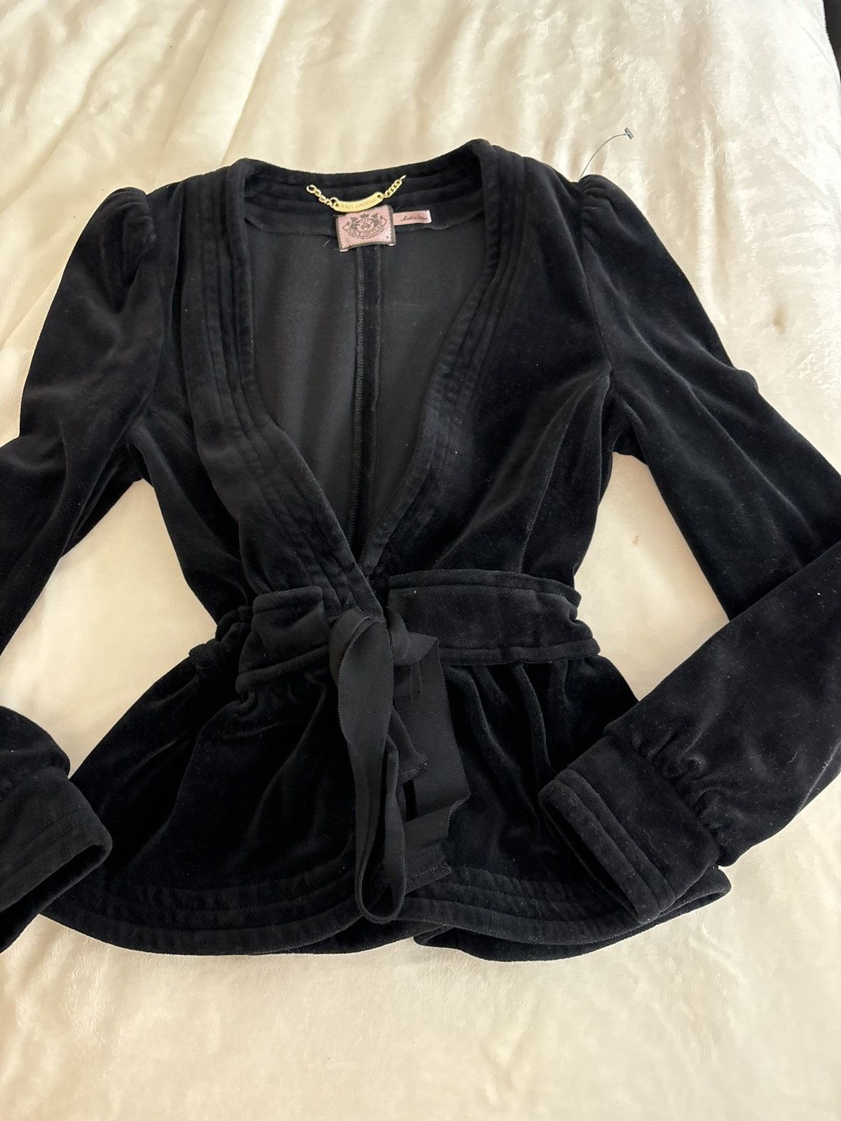 Juicy Couture Vintage Juicy Couture Black Velour Peplum Hem Belt Tie Long Size M / US 6-8 / IT 42-44 - 13 Thumbnail
