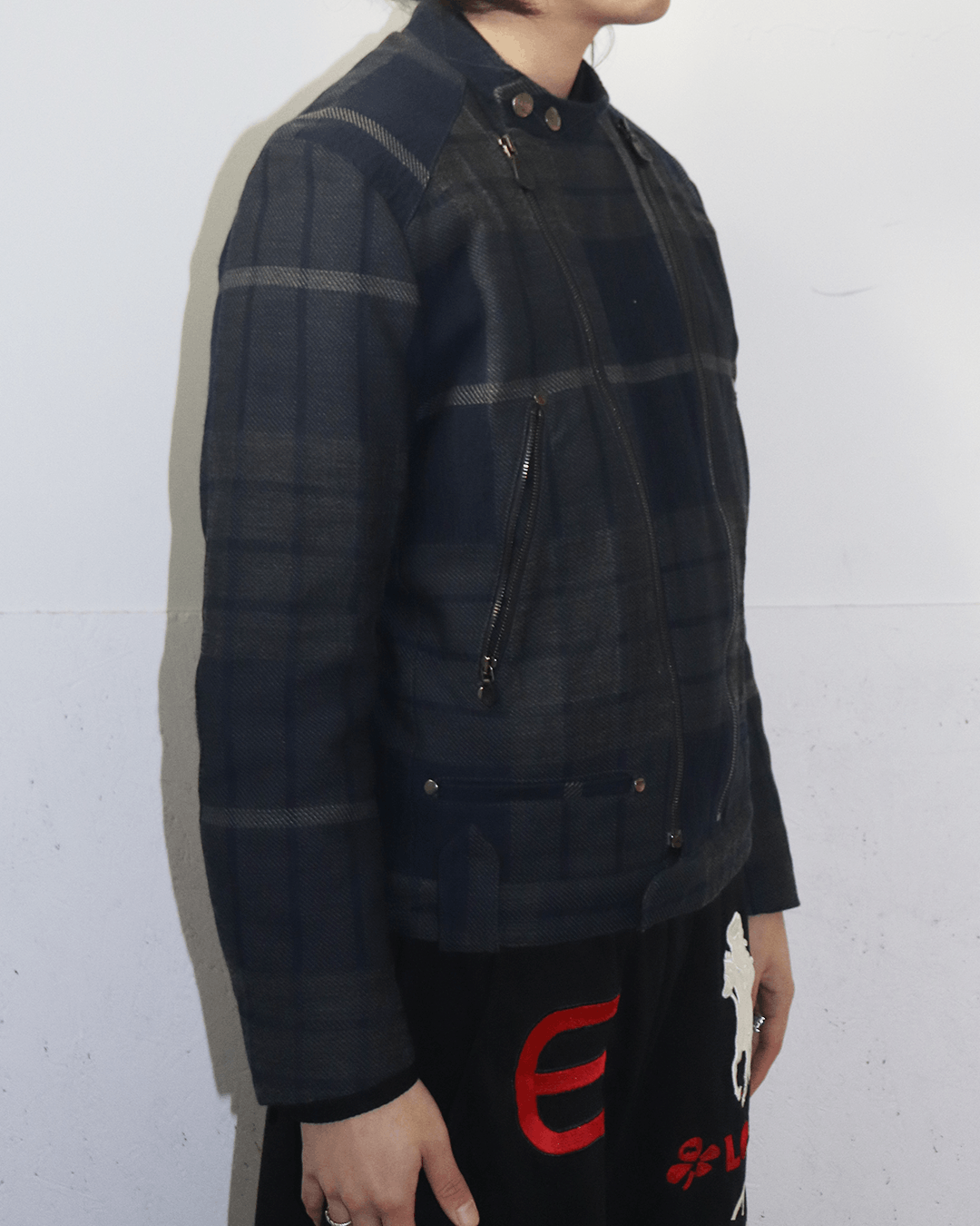 Alexander McQueen Alexander McQueen Wool Check Rider Jacket Size US M / EU 48-50 / 2 - 4 Thumbnail