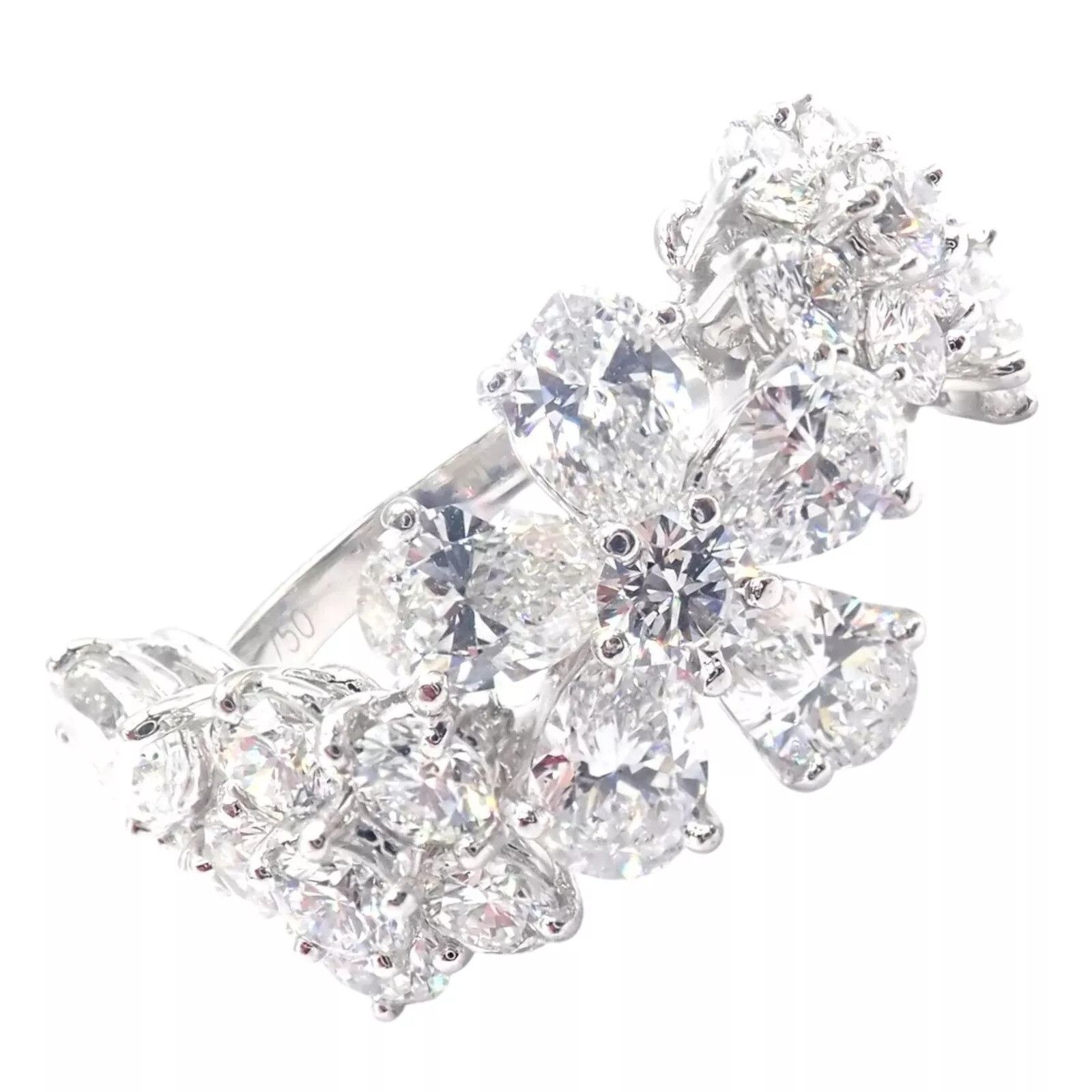 Van Cleef & Arpels Van Cleef & Arpels Folie des Pres 18k Diamond Flower Ring Size ONE SIZE - 1 Thumbnail