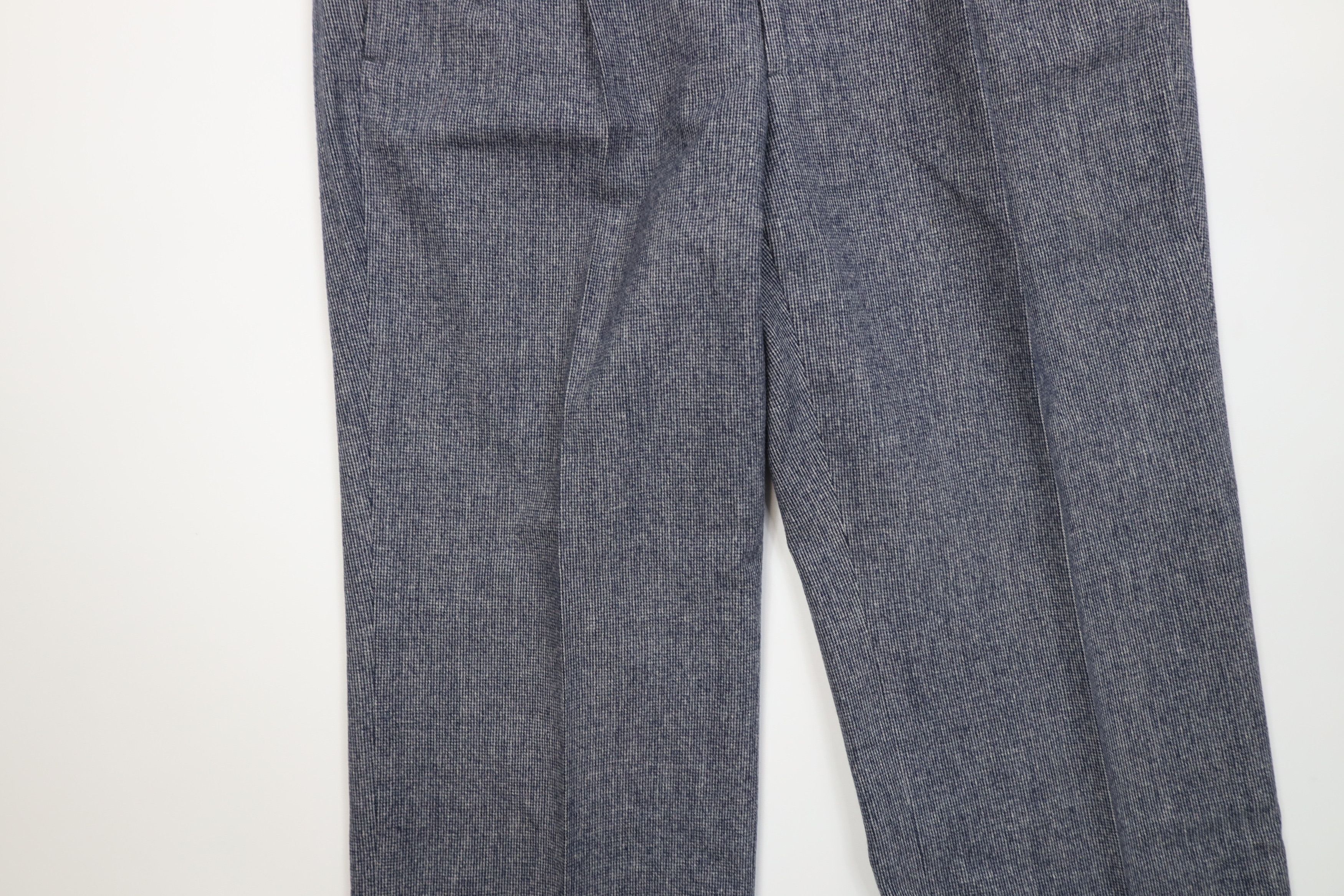 Vintage Vintage 70s Streetwear Knit Wide Leg Chino Pants Blue USA Size US 34 / EU 50 - 6 Thumbnail