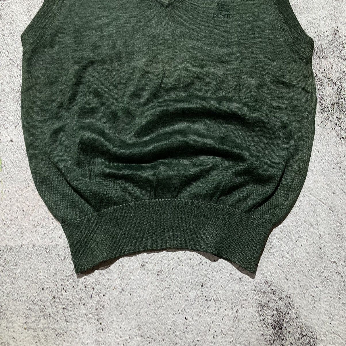 Burberry 1990s Burberrys Small Logo Knit Vest Green Forest Luxury Size US M / EU 48-50 / 2 - 6 Thumbnail