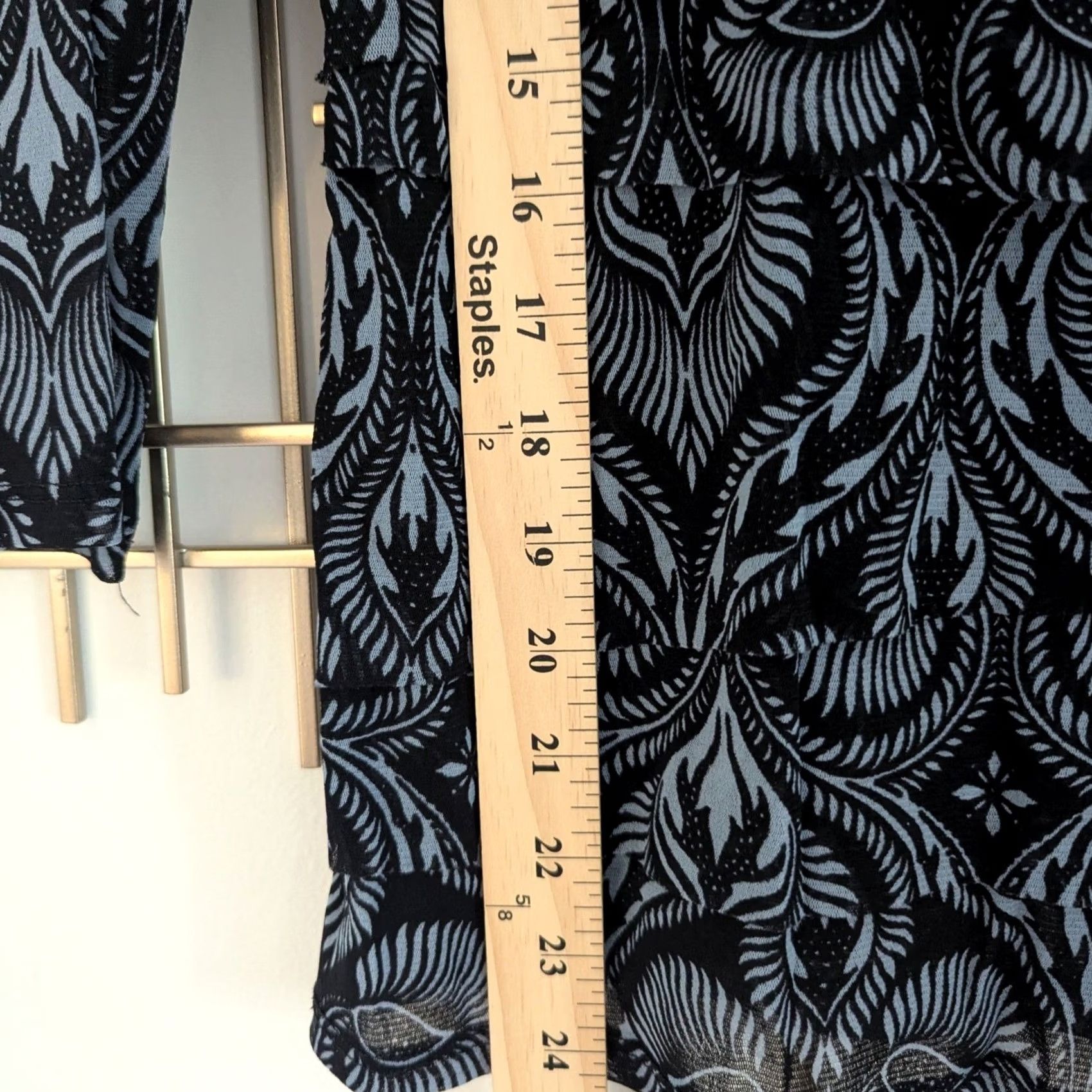 Alfani Alfani Black & White Damask Print 3/4 Sleeve Top Shirt Womens Sz L Vintage No Size L / US 10 / IT 46 - 6 Thumbnail