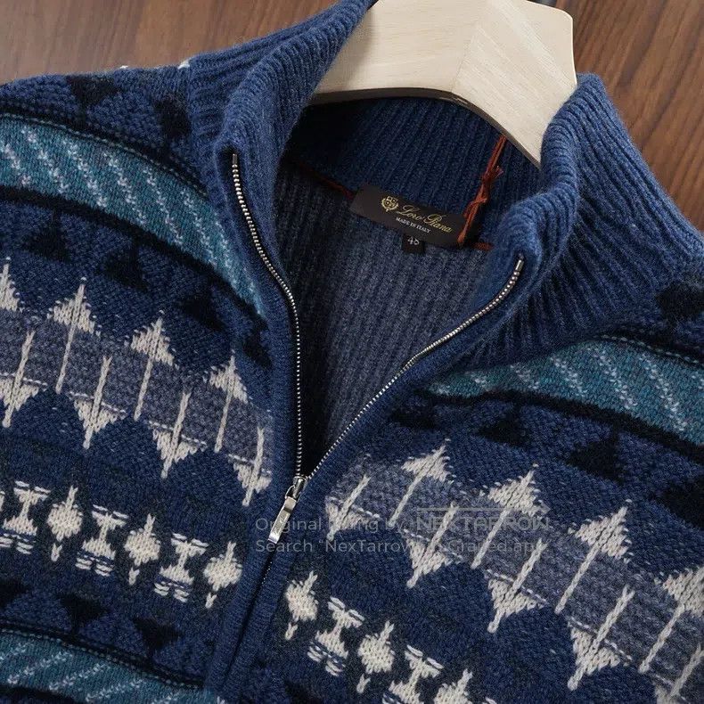 Loro Piana LORO PIANA Navy Blue Wool Crewneck Sweater Size US M / EU 48-50 / 2 - 3 Thumbnail