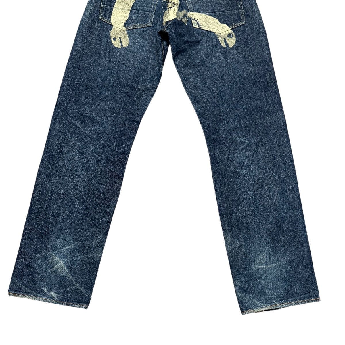 Evisu Vintage Evisu Snake Eyes Daicock Denim Selvedge Jeans Size US 33 - 15 Thumbnail