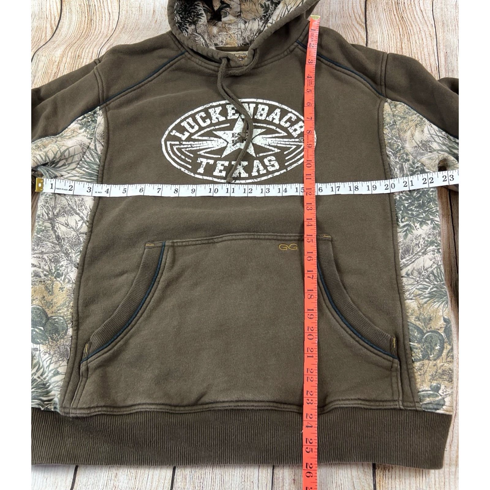 Vintage Game Guard Hoodie Pullover Sweatshirt L Brown Outdoor Classic Hooded Pockets Fleece Men size Large Texas Luckenbach 90s Size US L / EU 52-54 / 3 - 6 Thumbnail