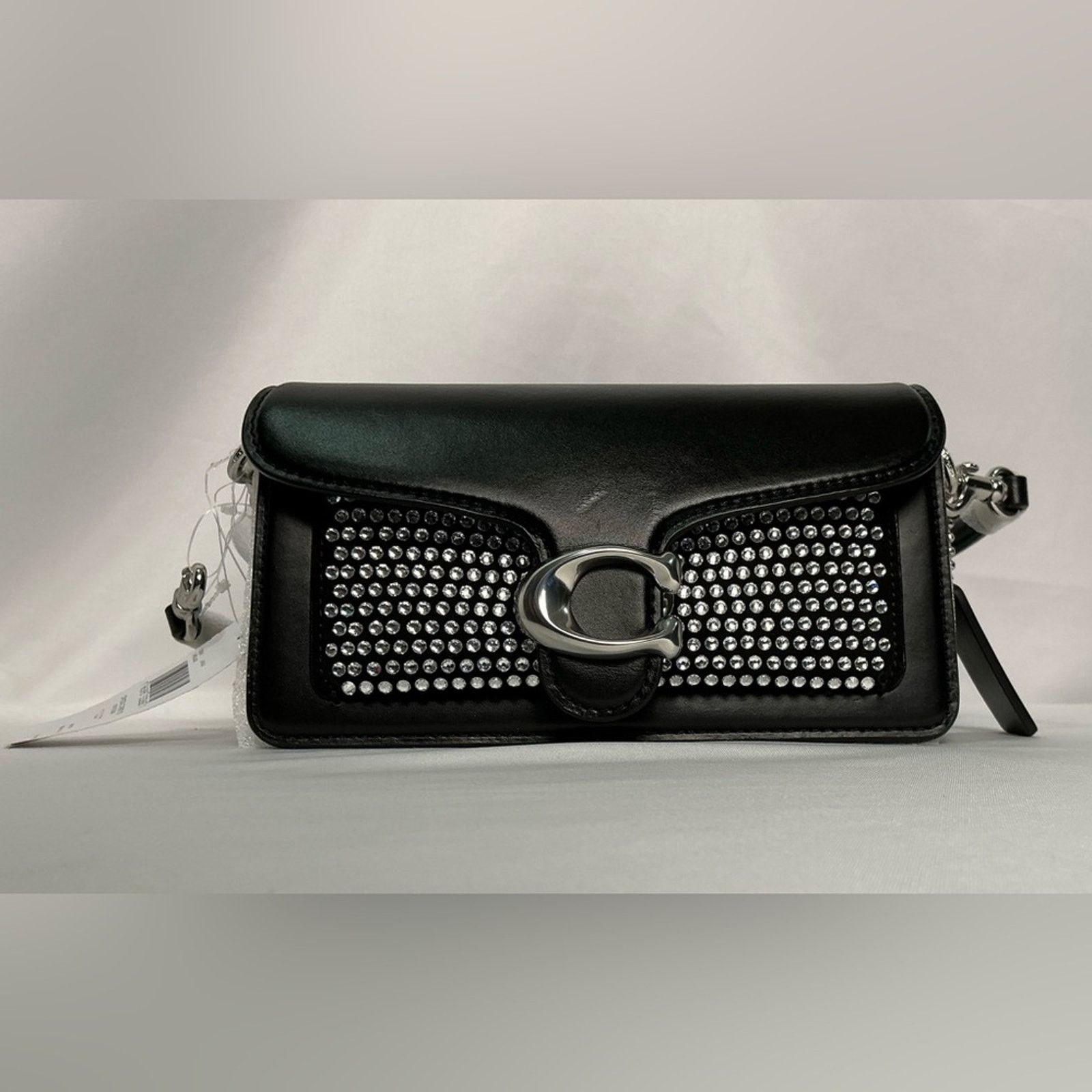 Coach Coach Black Tabby Shoulder Bag 20 Crystals Crossbody Silver Size ONE SIZE - 10 Thumbnail
