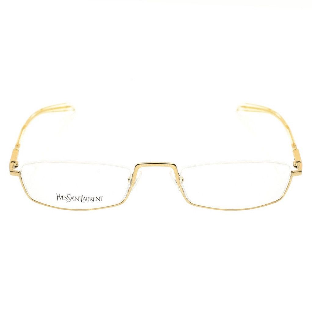 Yves Saint Laurent YVES SAINT LAURENT 90s Gold Flat Glasses w/ Case & Packaging Size ONE SIZE - 1 Thumbnail