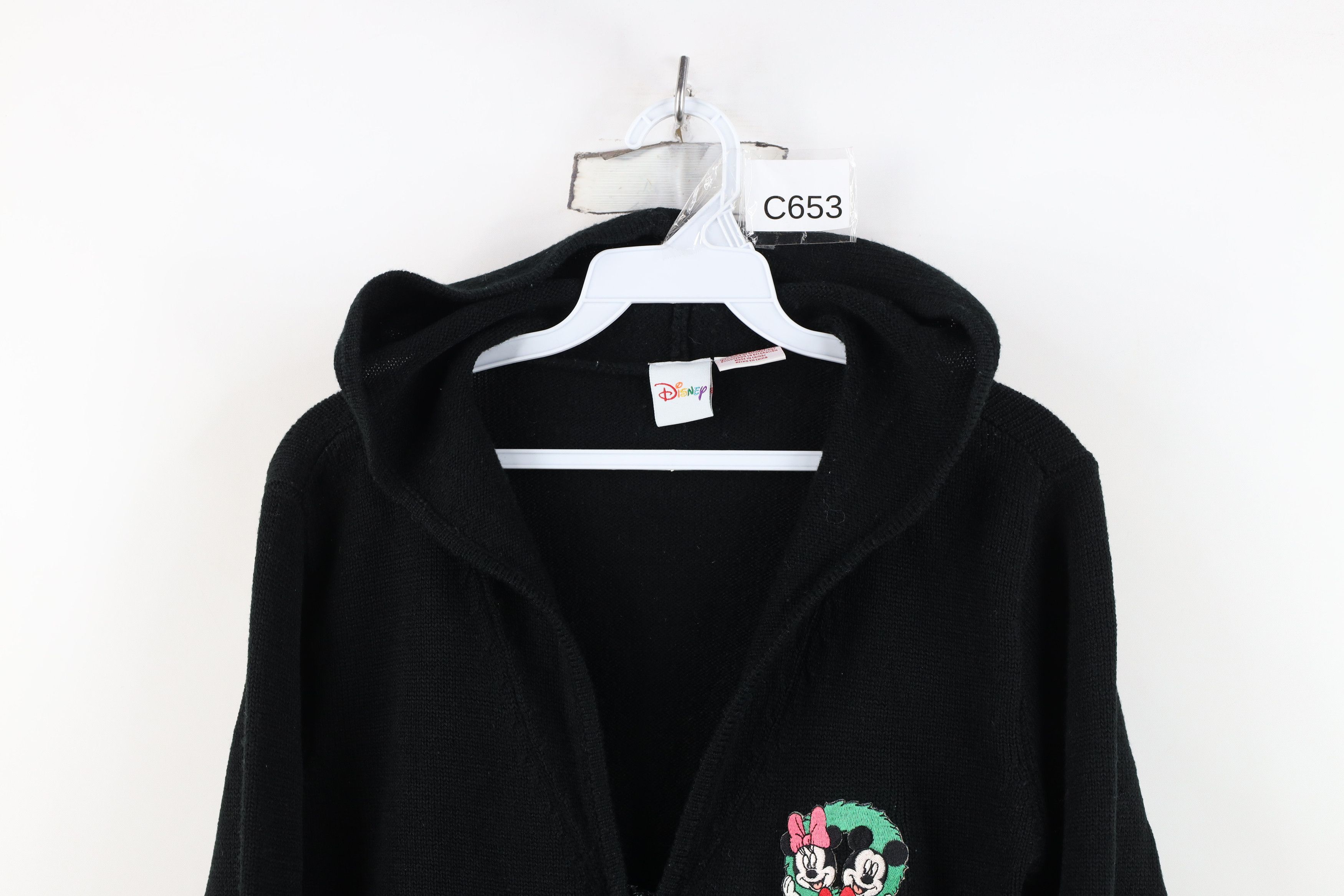 Disney Vintage 90s Y2K Disney Mickey Minnie Mouse Christmas Hoodie Size M / US 6-8 / IT 42-44 - 2 Thumbnail