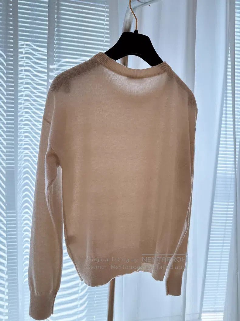 Brunello Cucinelli Brunello Cucinelli Striped Sequined Cashmere Knit Top Size S / US 4 / IT 40 - 5 Thumbnail