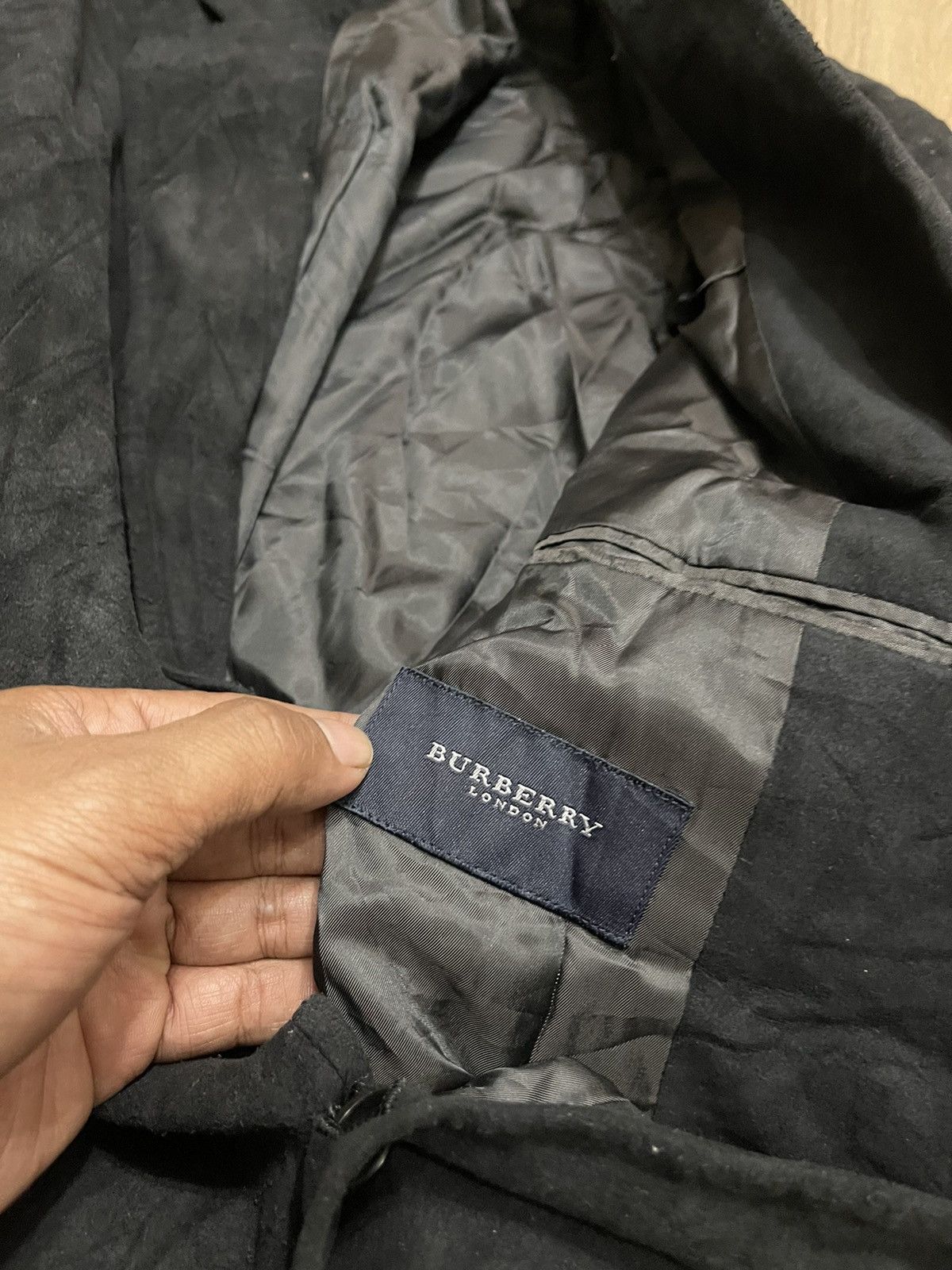 Burberry × Vintage Vintage butberry Suede leather blazer Size US L / EU 52-54 / 3 - 3 Thumbnail