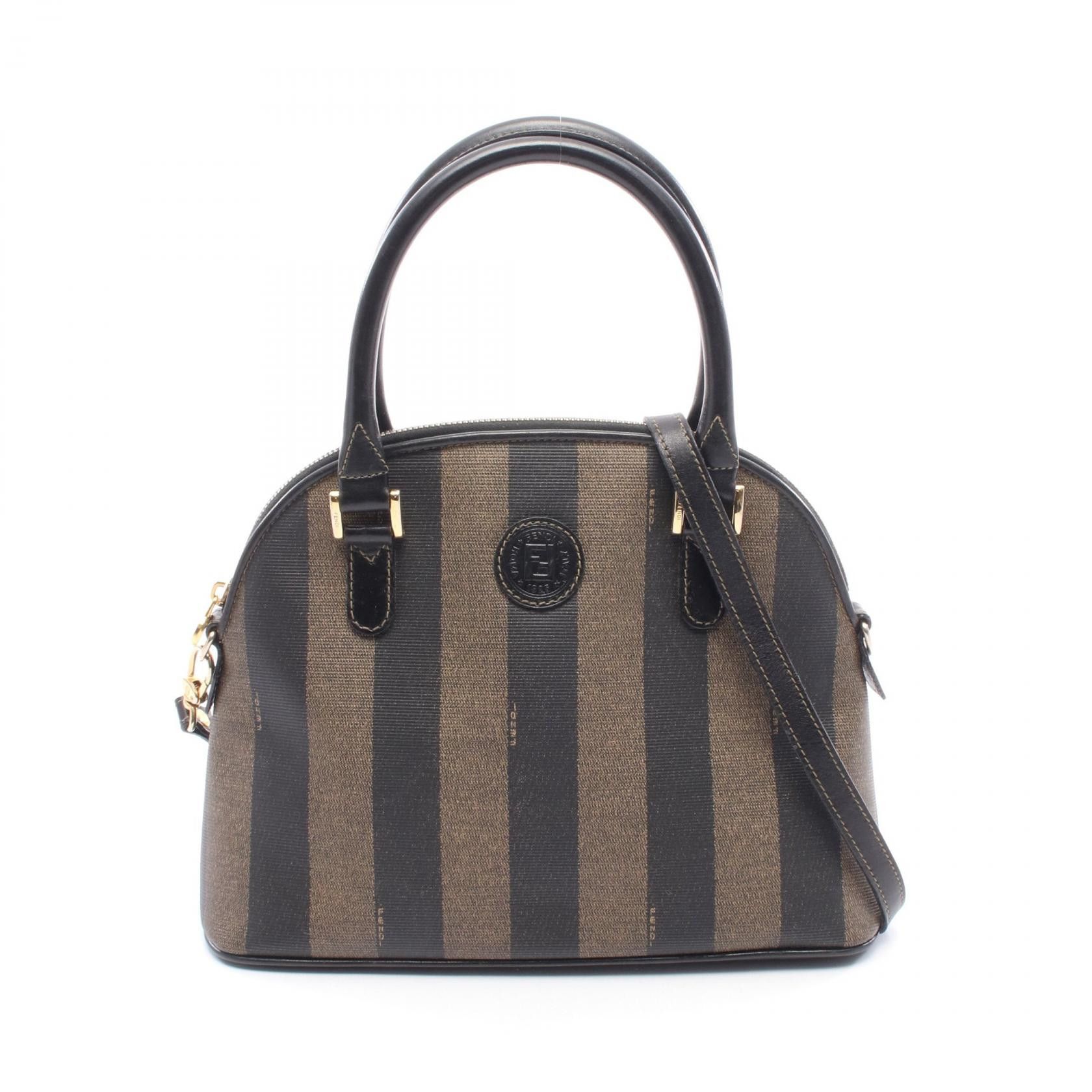 Fendi Fendi Fendi Pequin PVC Coated Canvas Leather 2way Shoulder Bag Plastic / Synthetic Shoulder Bag DUTY FREE for USA Size ONE SIZE - 1 Thumbnail
