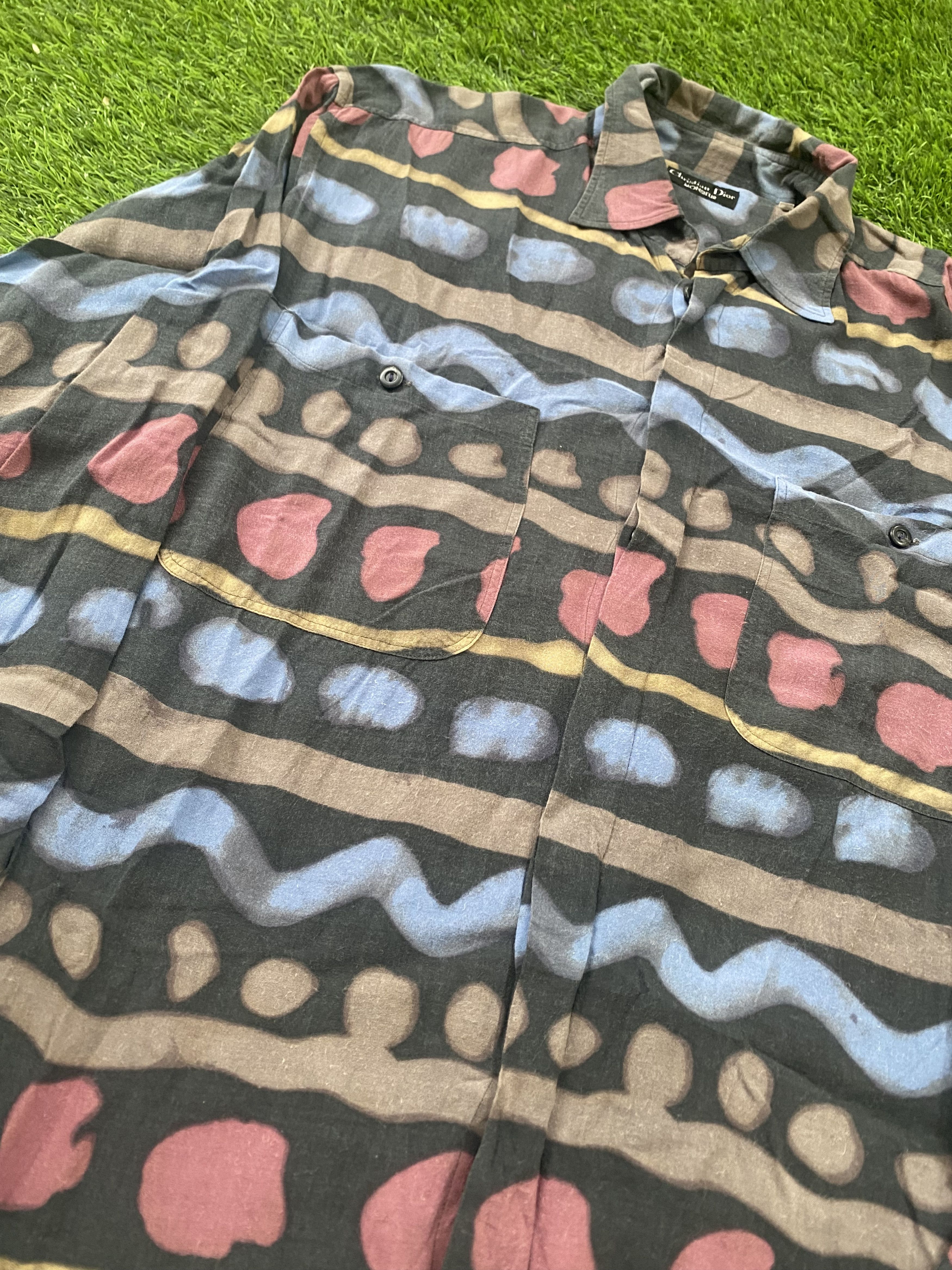 Christian Dior Monsieur Vintage Christian Dior Abstract Longsleeve Shirts Size US L / EU 52-54 / 3 - 4 Thumbnail