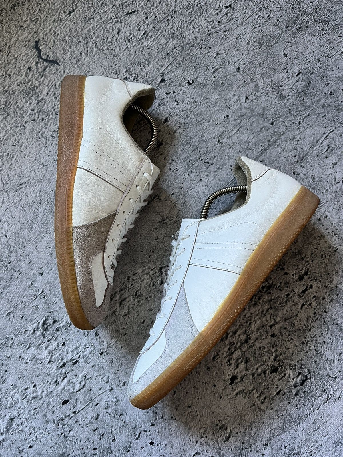 Bundeswehr x German Army Trainers Gat Bw Sport Vintage Leather Sneakers Shoes in White (Size 11)