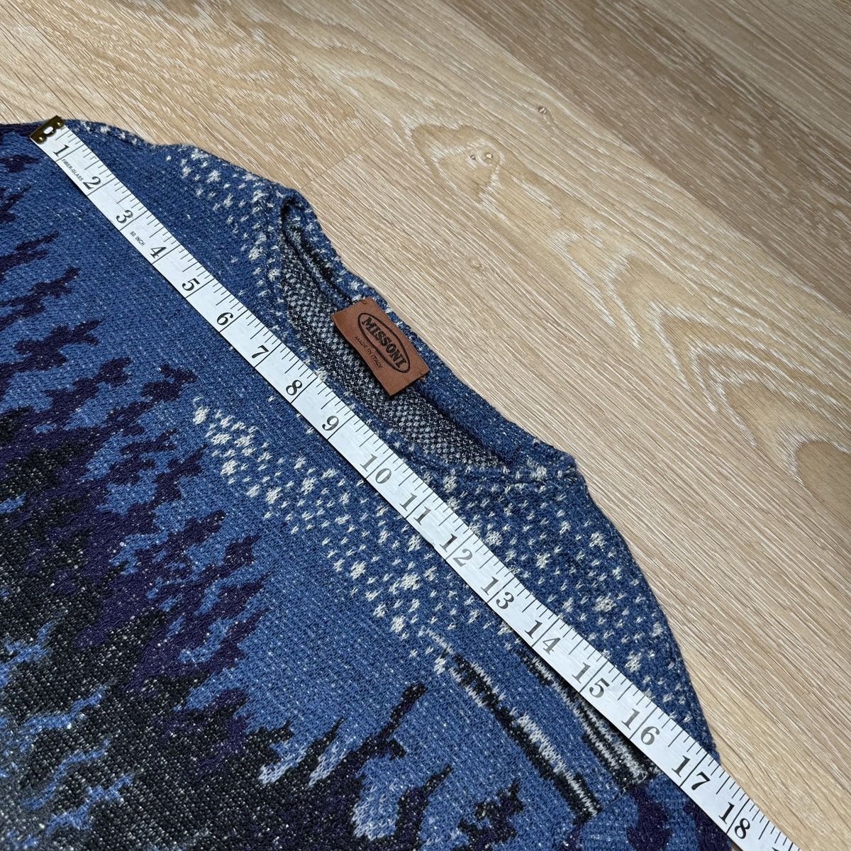 Missoni Rare Vintage Missoni Women's Wool Sweater Blue Winter Nature Size L / US 10 / IT 46 - 16 Thumbnail