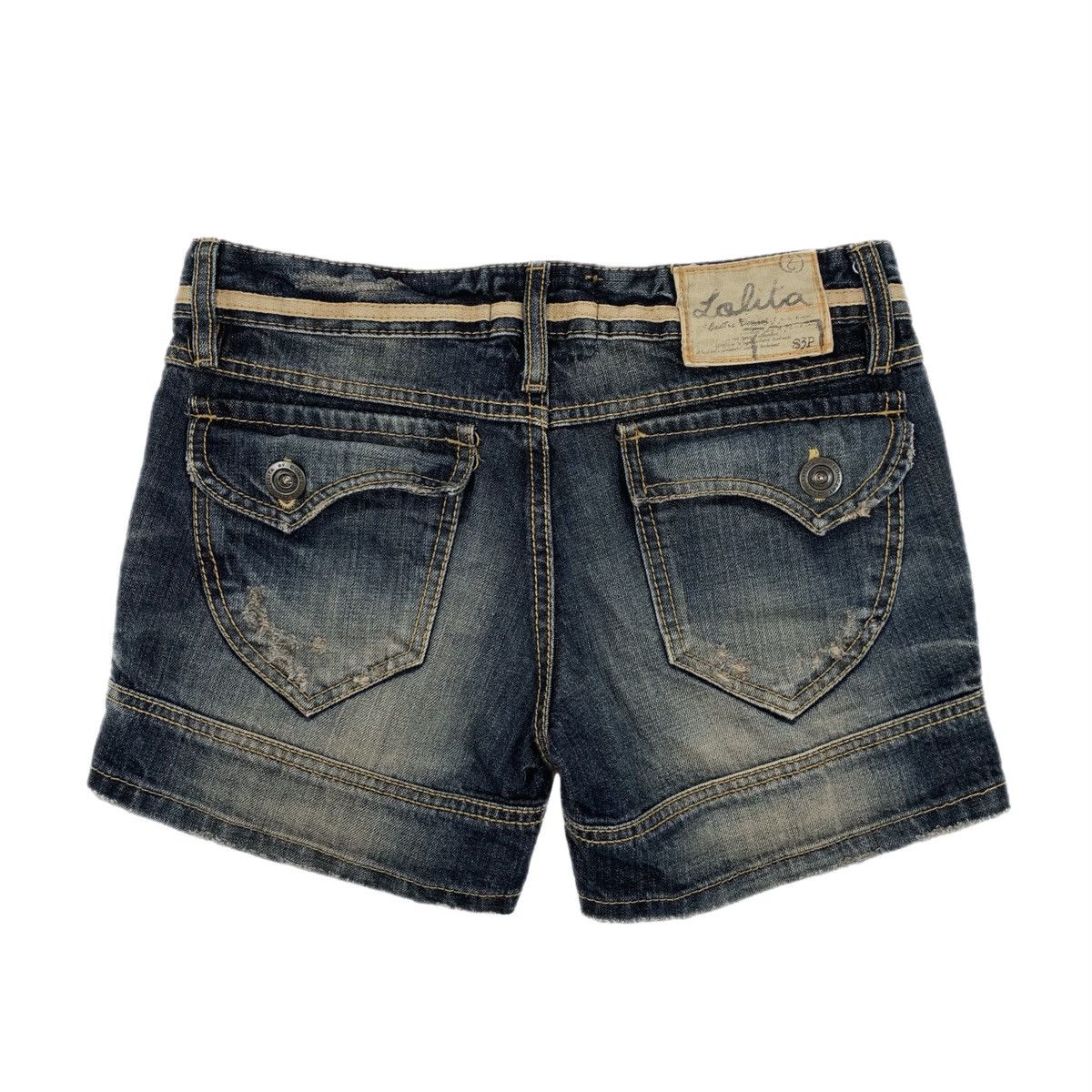 If Six Was Nine Lolita Distressed Denim Shorts Size 29" - 4 Thumbnail