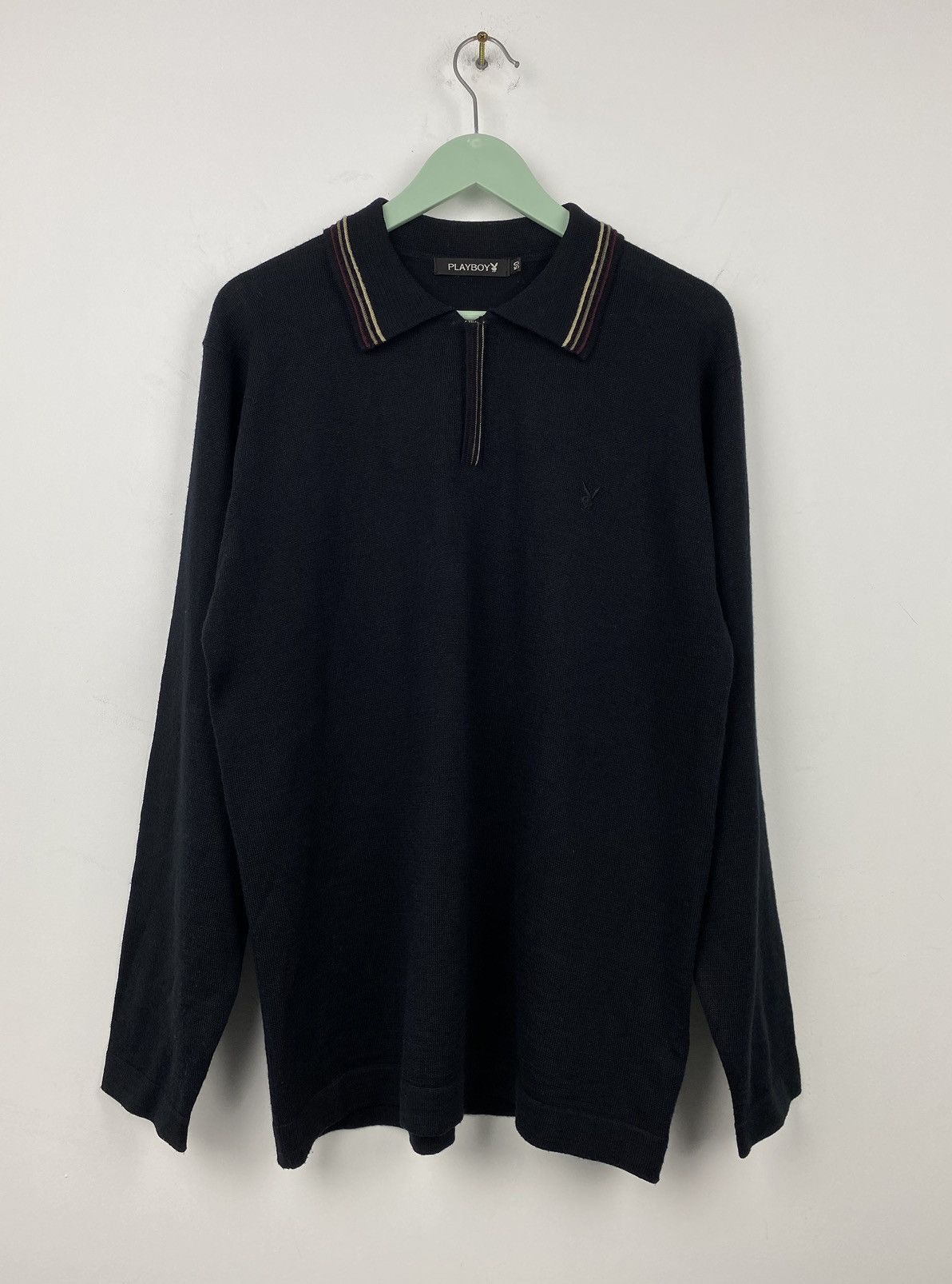 Playboy Vintage 90s Playboy Wool Long Sleeve Shirt Y2K Supreme Size US M / EU 48-50 / 2 - 1 Thumbnail