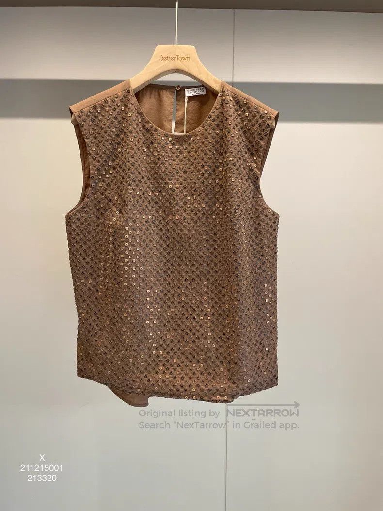 Brunello Cucinelli Brunello Cucinelli Khaki Cotton Heavy Duty Vest Size L / US 10 / IT 46 - 1 Thumbnail