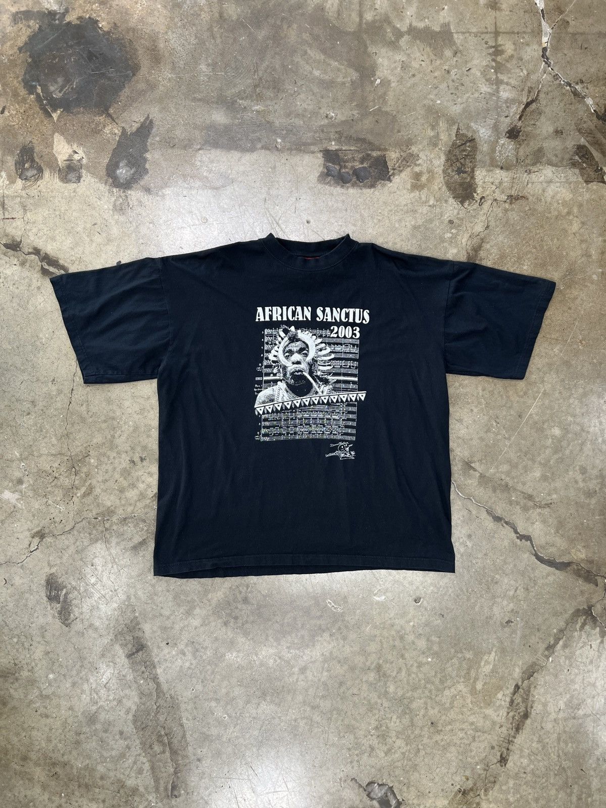 Vintage Vintage 2003 Y2K African Sanctus Clique Tee XXL Size US XXL / EU 58 / 5 - 2 Thumbnail