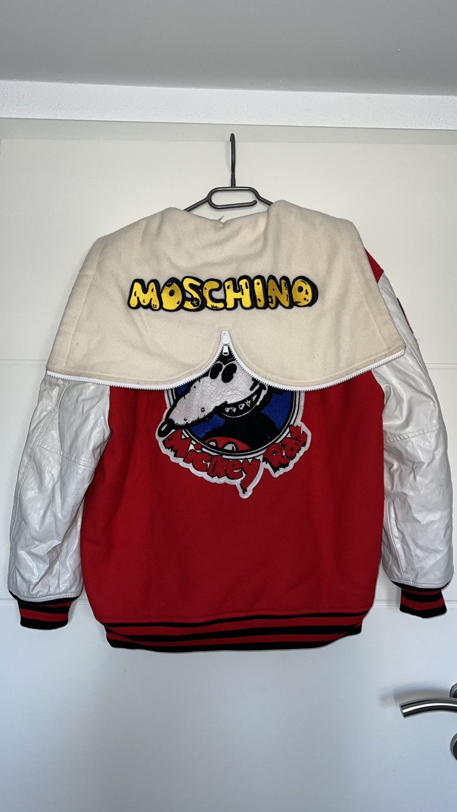 Moschino Moschino Mickey Rat Bomber Jacket Red White Size M Size M / US 6-8 / IT 42-44 - 10 Thumbnail