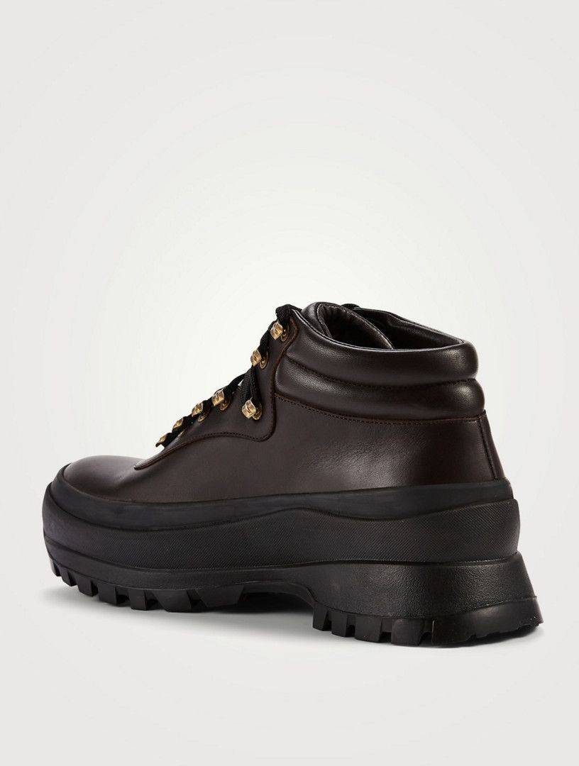 Jil Sander o1y1025 Ankle Boots in Dark Brown Size US 5 / IT 35 - 3 Thumbnail