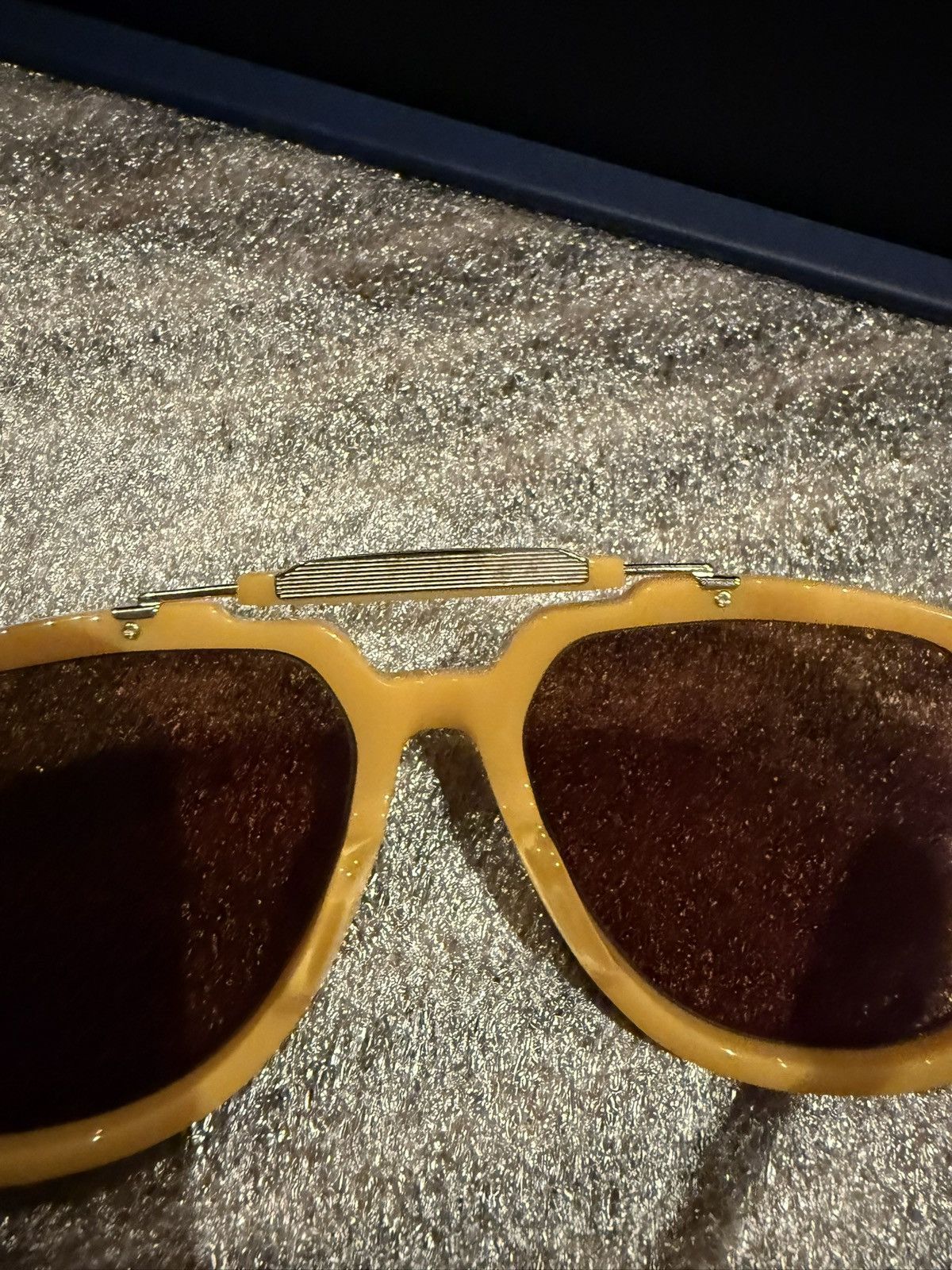 Jacques Marie Mage Jacques Marie Mage 1991 Senna in Mustard sunglasses rare Size ONE SIZE - 11 Thumbnail
