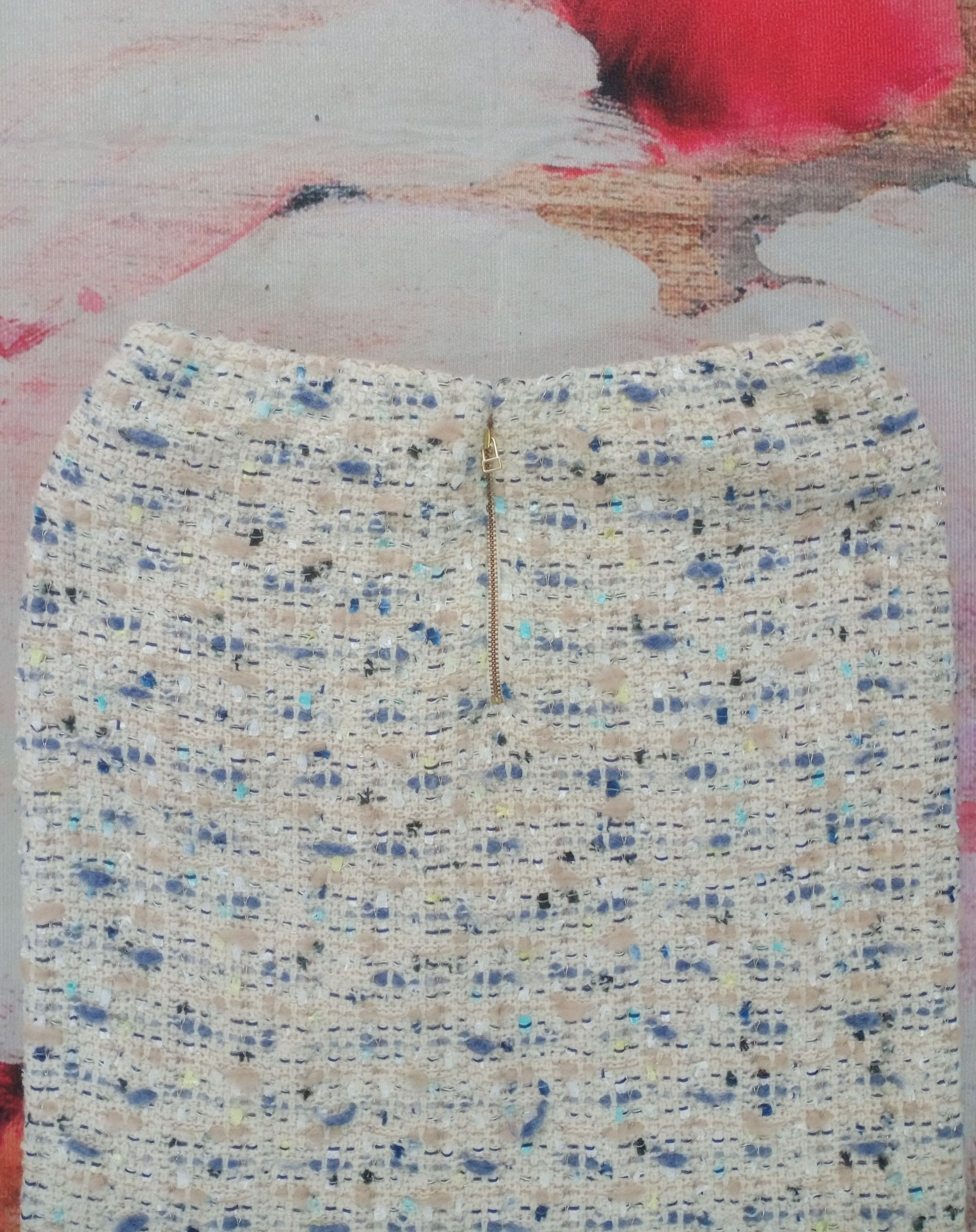 Japanese Brand × Vintage Rare Iconic COOHEM x Yonetomi Tweed Skirts Size 27" / US 4 / IT 40 - 3 Thumbnail