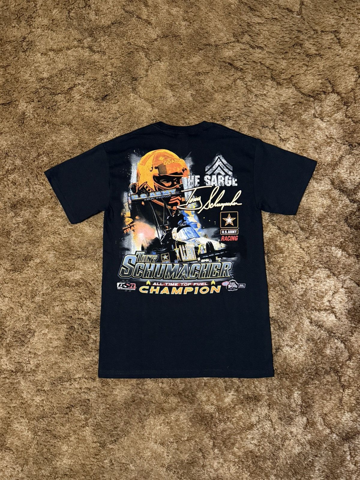 Vintage Vintage Y2K US Army Racing T-Shirt Tee Black Small Size US S / EU 44-46 / 1 - 1 Thumbnail