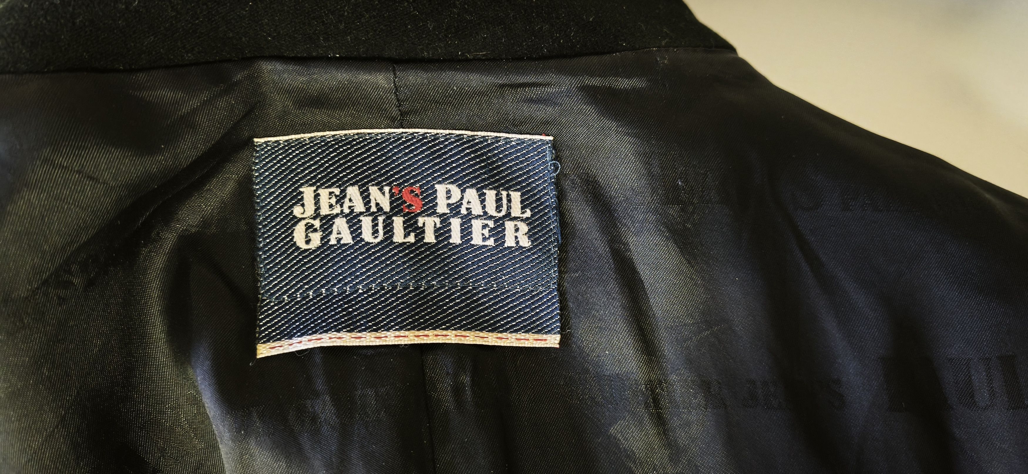 Jean Paul Gaultier Black velvet coat with black leather straps Size US L / EU 52-54 / 3 - 8 Thumbnail