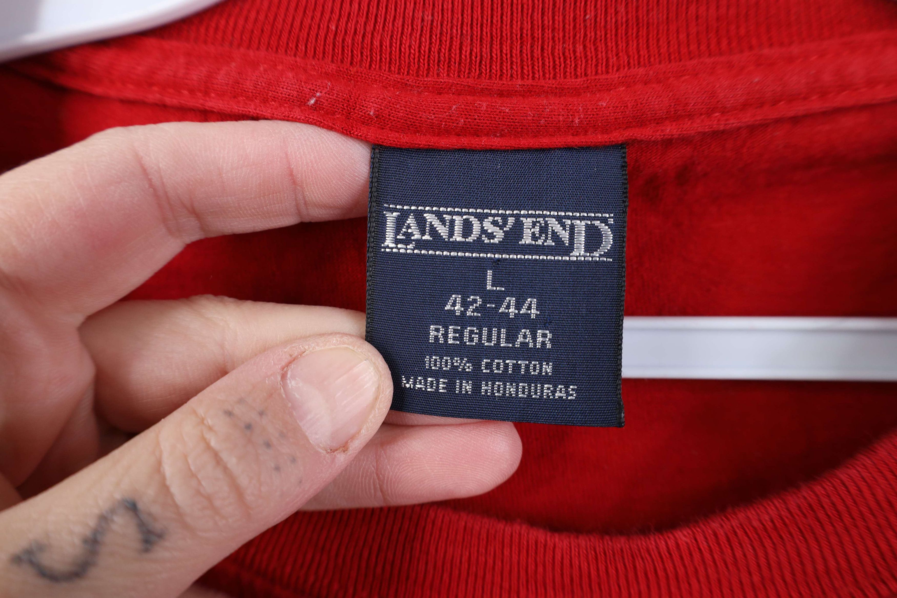 Lands' End Vintage 90s Lands End The People US Constitution T-Shirt Red Size US L / EU 52-54 / 3 - 9 Thumbnail