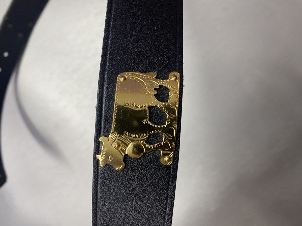 Etro × Vintage Unisex ETRO LEDER GURTEL Gold Kuh Sonne Rar Size ONE SIZE - 18 Thumbnail