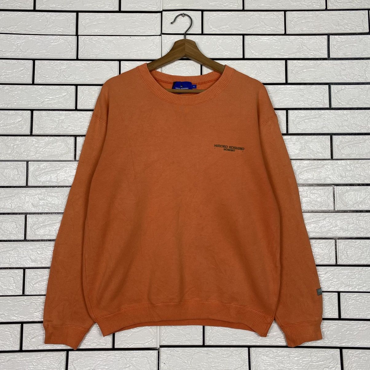 Japanese Brand 📌Vintage Sweatshirt Hiroko Koshino Big Logo Size US M / EU 48-50 / 2 - 2 Thumbnail