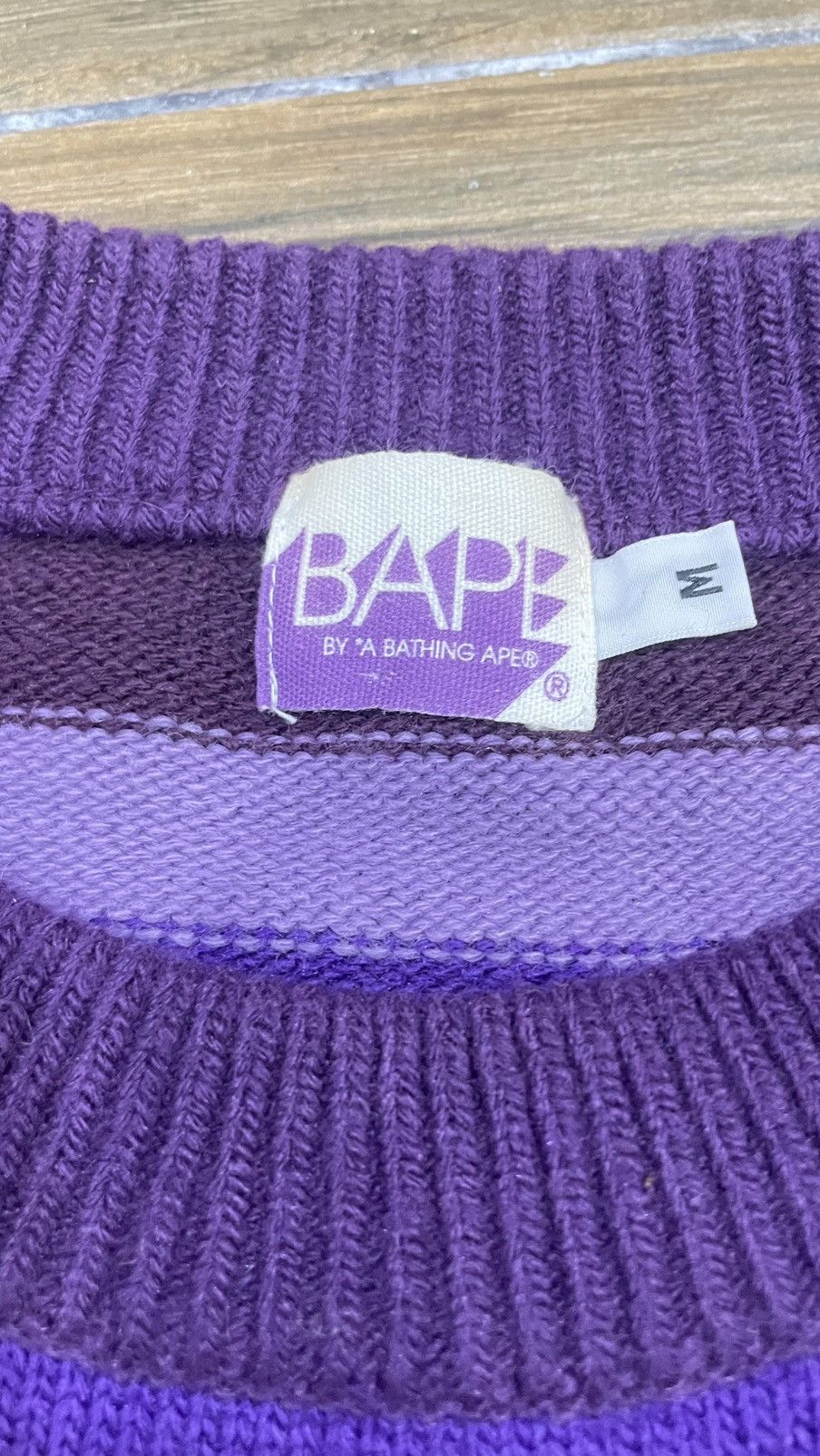 Bape BAPE Striped Knitwear Sweatshirt vtg style Size US M / EU 48-50 / 2 - 7 Thumbnail