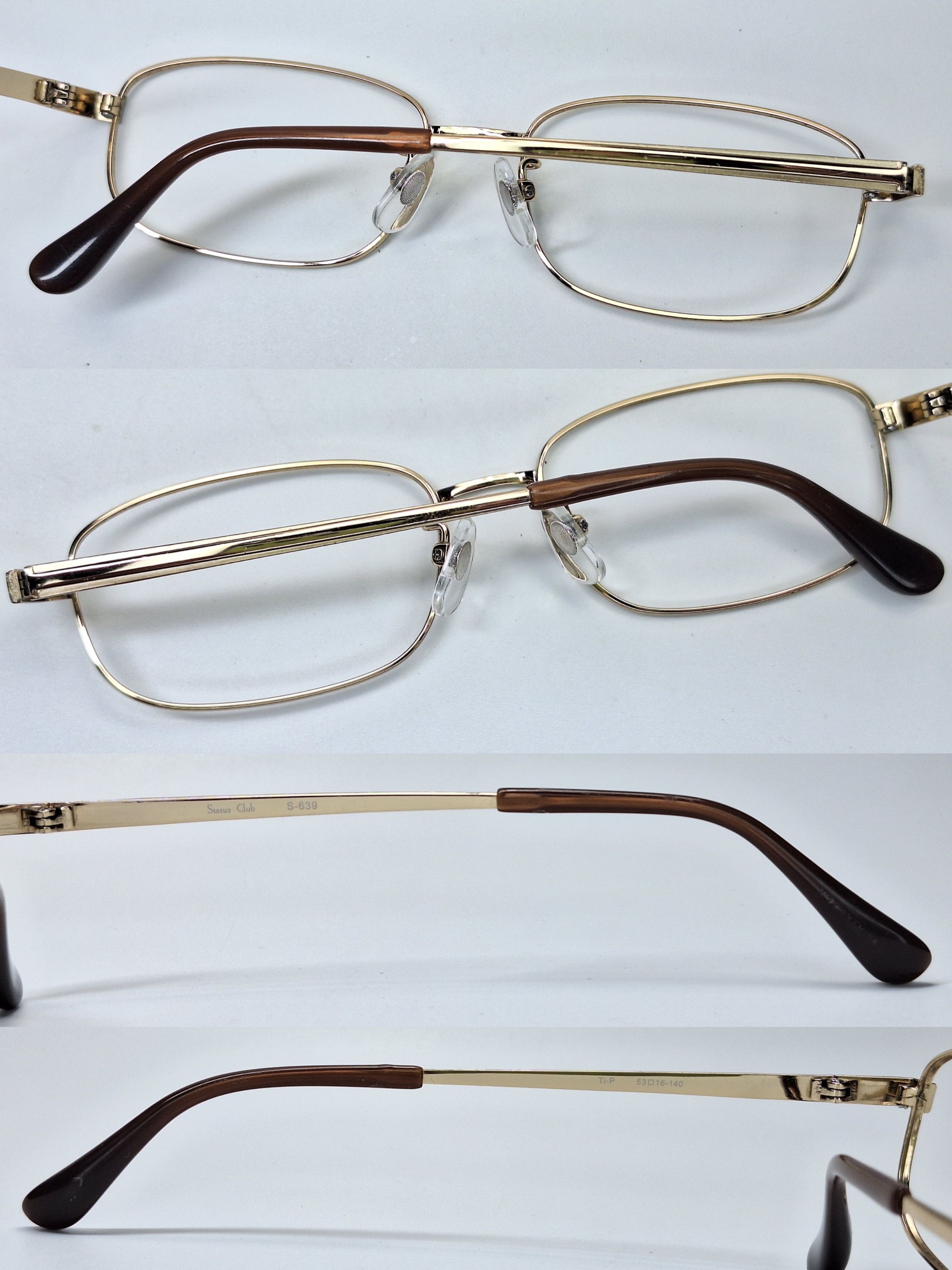 Other Status Club S-639 Pure Titanium Square Eyeglasses Frames 90s Size ONE SIZE - 5 Thumbnail