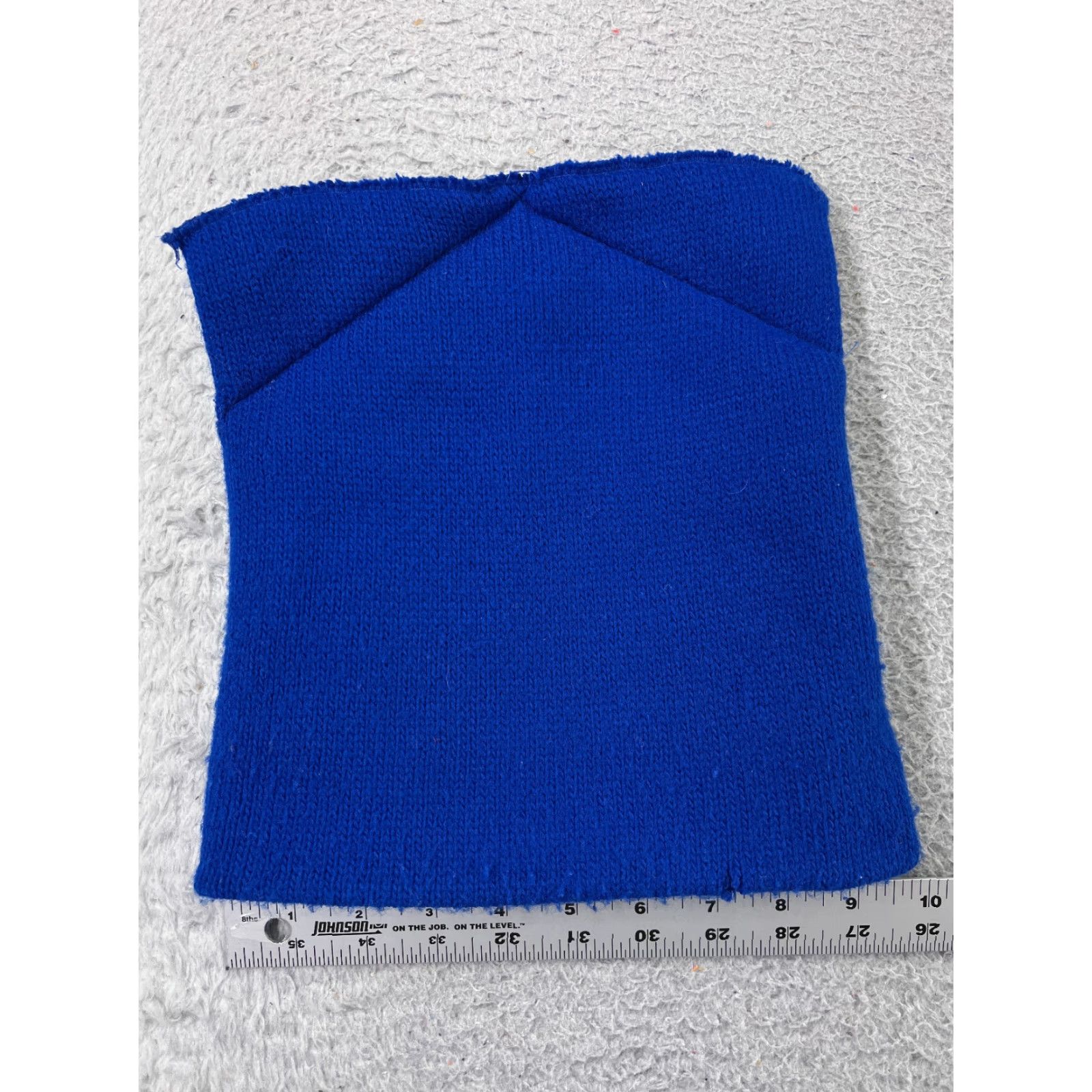 Vintage Beanie Toque Adult One Size Blue Waves Geometric Knit Acrylic Blend Hat Size ONE SIZE - 5 Thumbnail