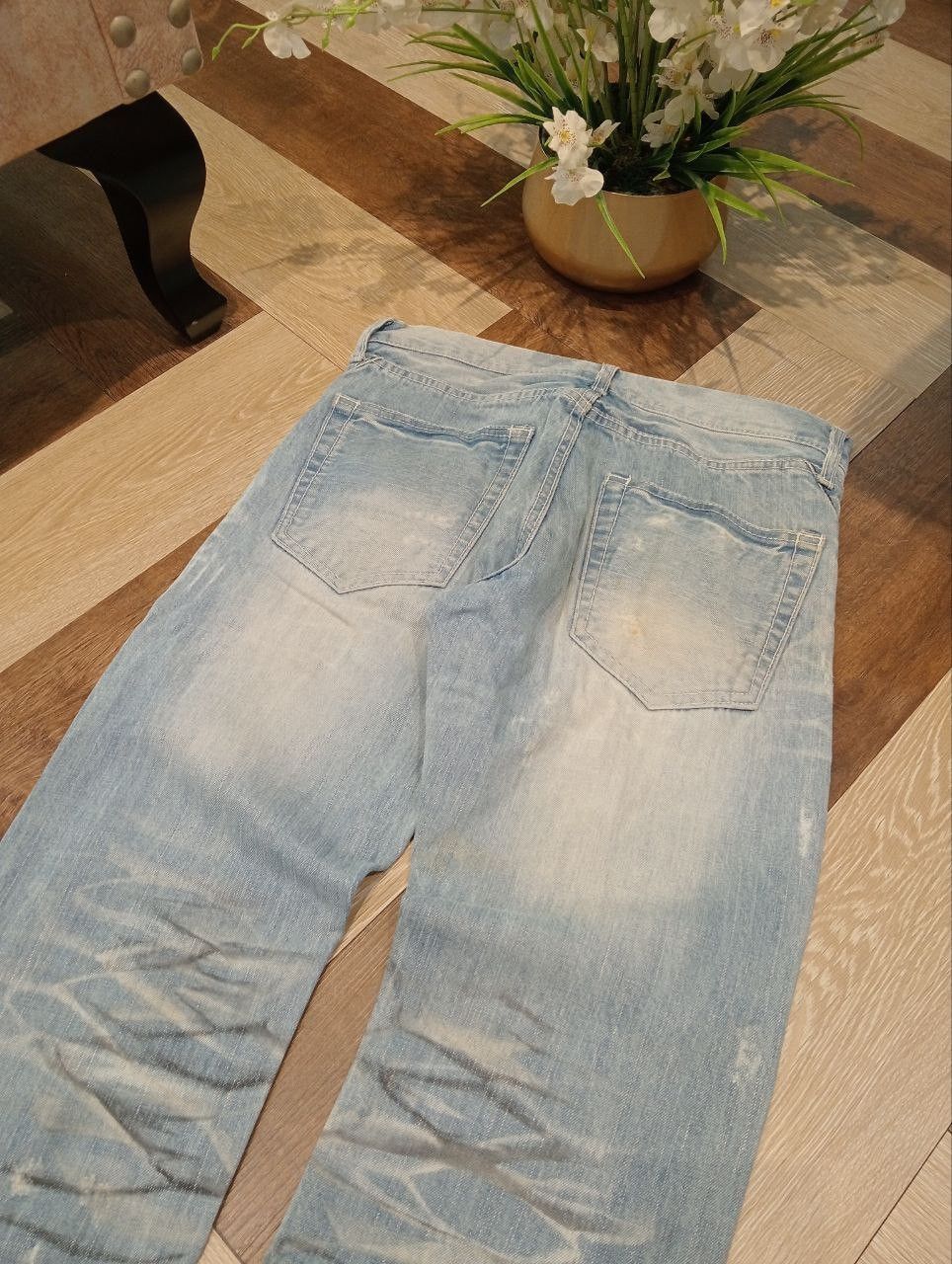 semanticdesign SEMANTIC DESIGN JAPAN LIGHT BLUE DISTRESSED DENIM PANTS Size US 32 / EU 48 - 9 Thumbnail