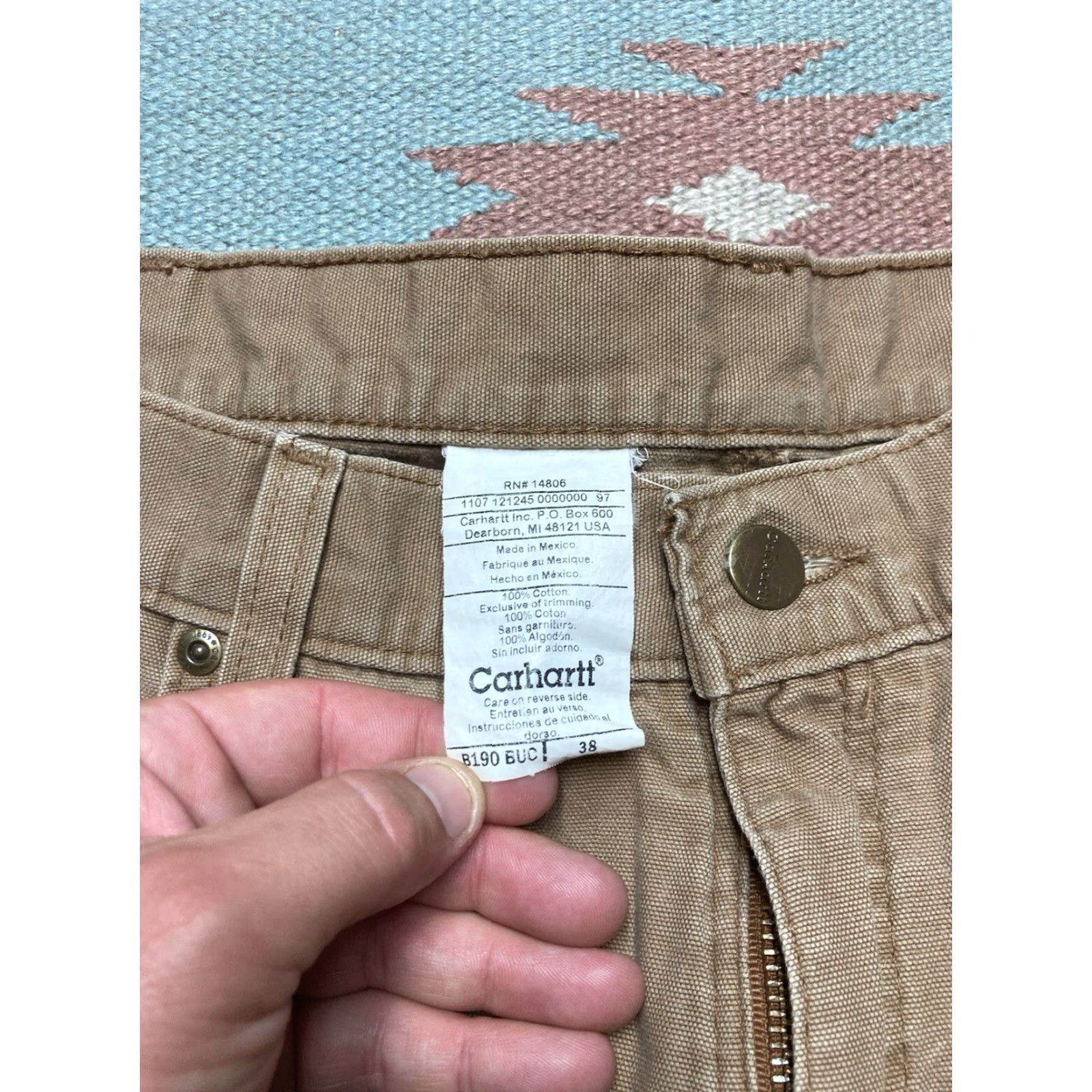 Carhartt VINTAGE Carhartt Carpenter Shorts Duck Canvas 90s Tan Wide Leg Baggy 38 Men's Size US 38 / EU 54 - 8 Thumbnail