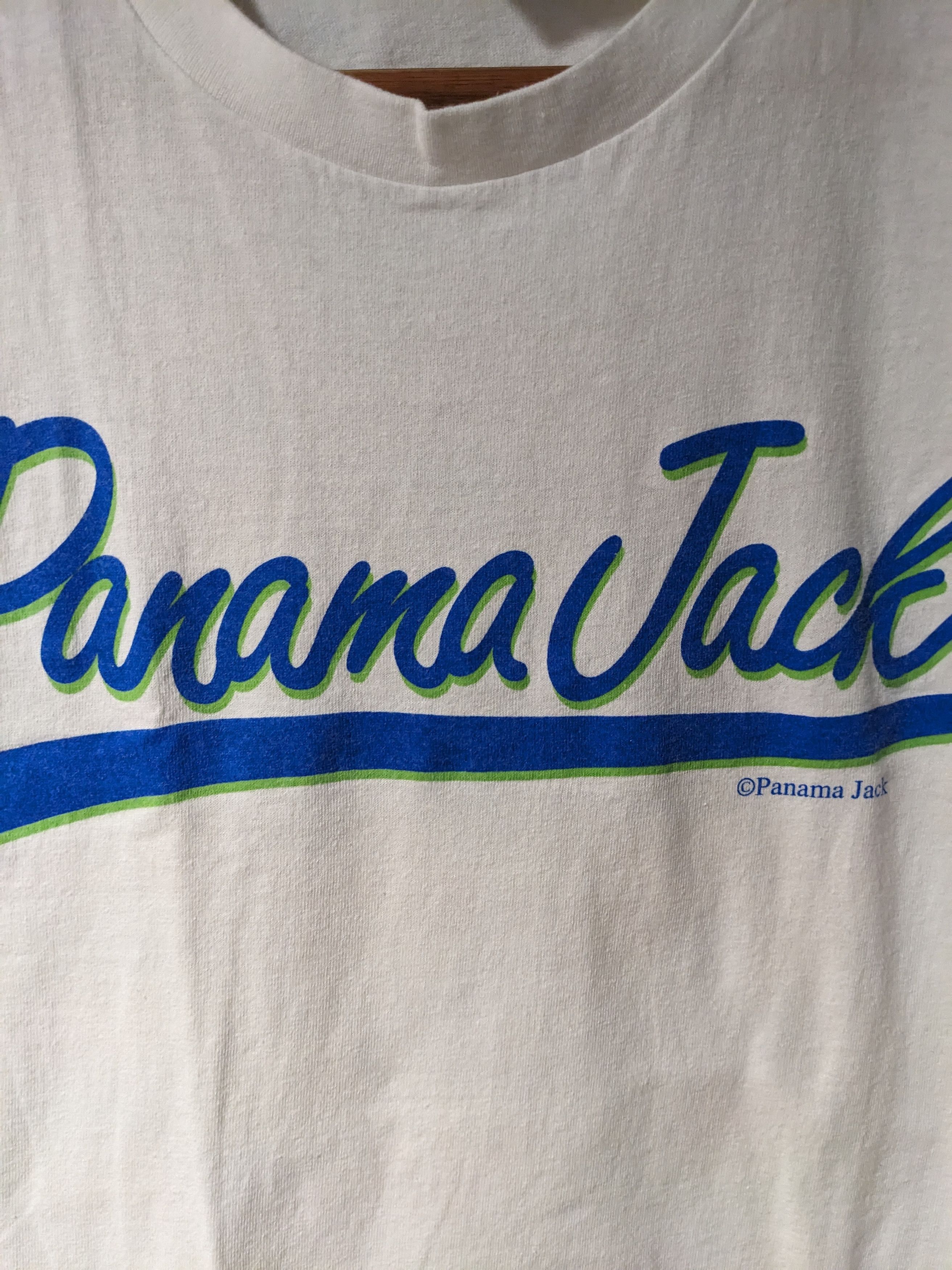 Panama Jack Vintage 90s Panama Jack Spell Out Logo White Large T-Shirt Size US L / EU 52-54 / 3 - 2 Thumbnail