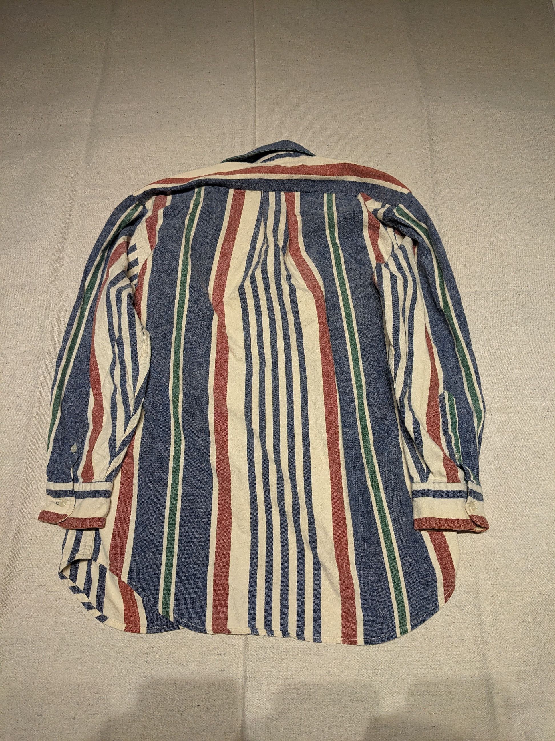 Polo Ralph Lauren Vintage Striped Polo button up shirt women's L men's S/M Size US M / EU 48-50 / 2 - 5 Thumbnail