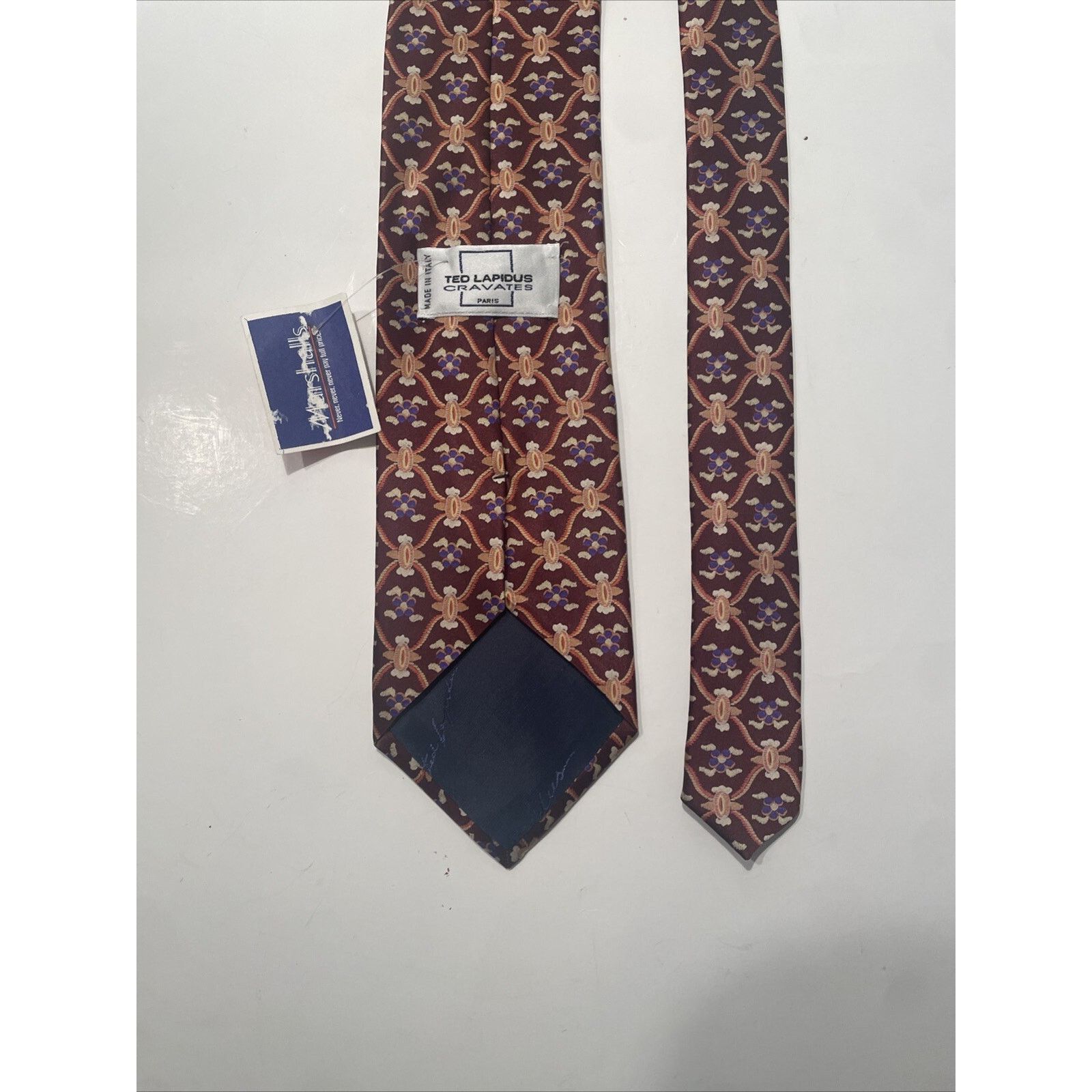 TED LAPIDUS TED LAPIDUS MEN'S Abstract SILK MULTICOLOR NECKTIE HANDMADE Size ONE SIZE - 3 Thumbnail