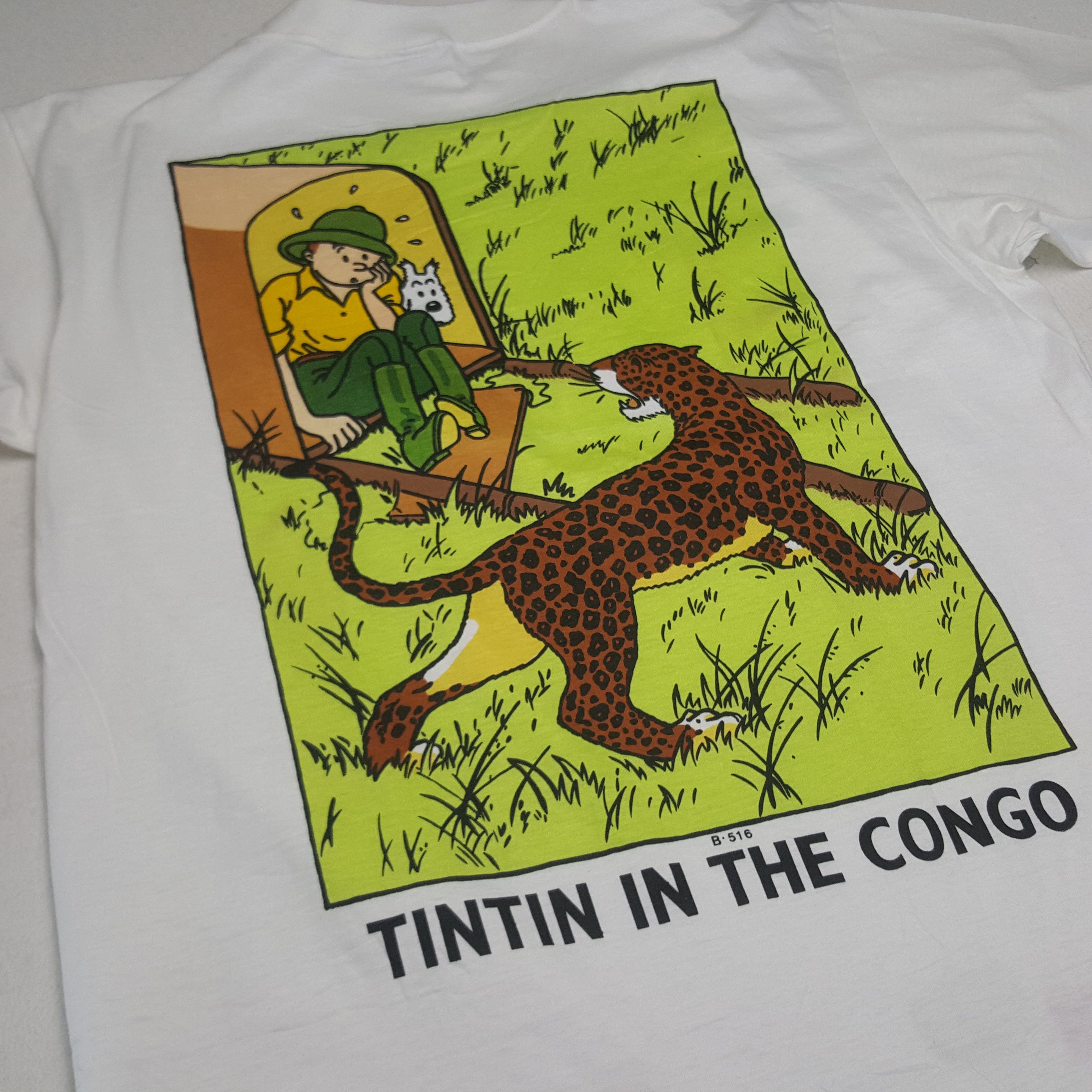Vintage Vintage Tintin In The Congo tshirt Size US L / EU 52-54 / 3 - 7 Thumbnail