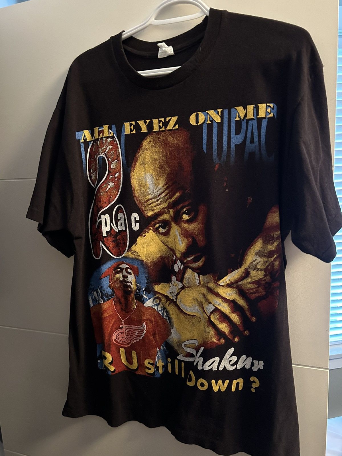 image of Vintage Tupac Bay Club Shirt in Black, Men's (Size XL)