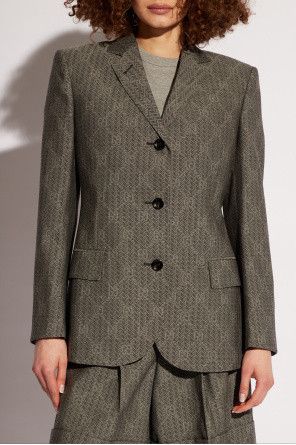 Gucci o1loc1c0226 761184 GG Chevron Wool Jacket in Grey Size XS / US 0-2 / IT 36-38 - 3 Thumbnail