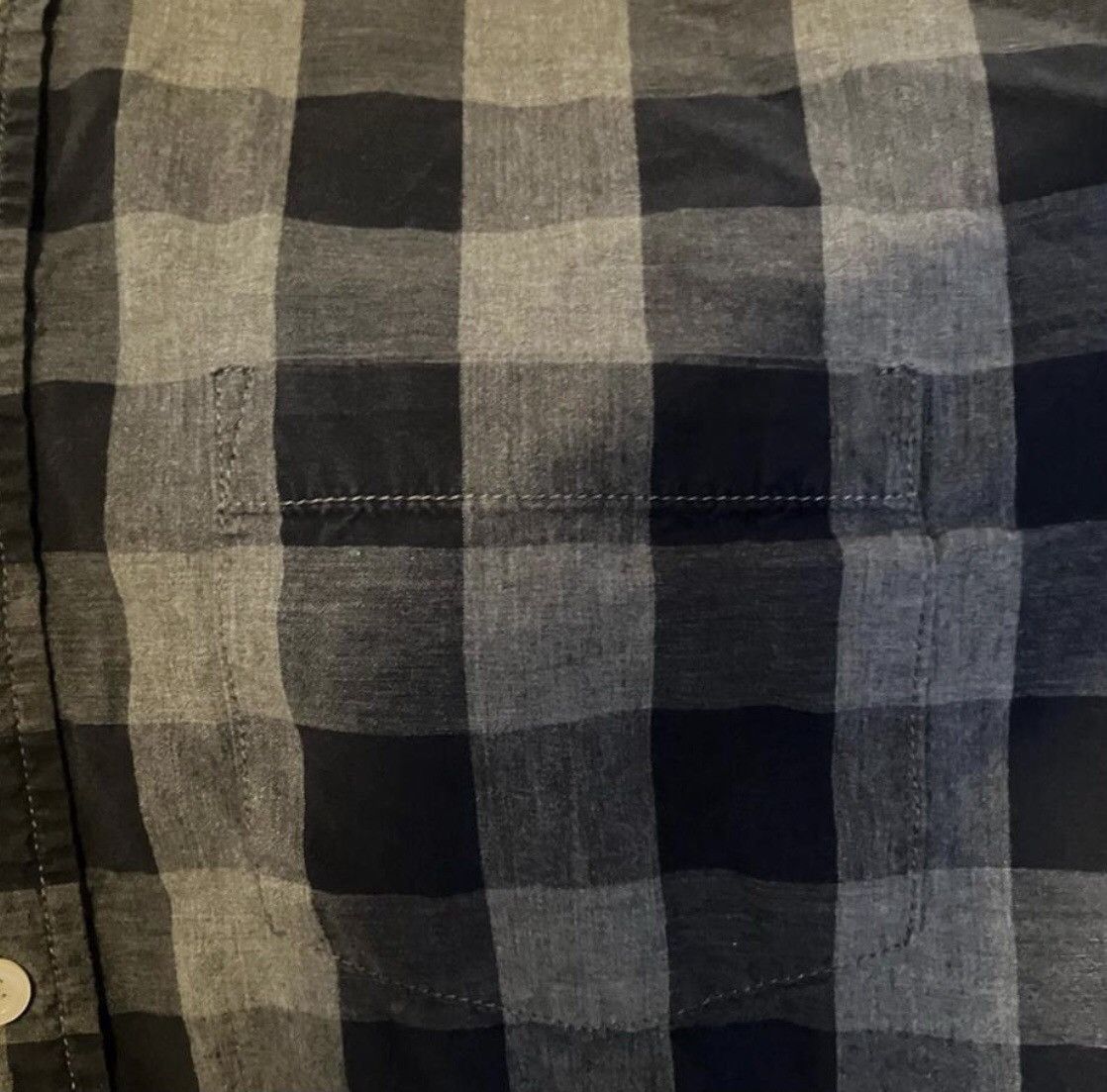 Old Navy Old Navy Button Up Shirt Slim Blue Gray Checkered Plaid Sz L Size US L / EU 52-54 / 3 - 5 Thumbnail