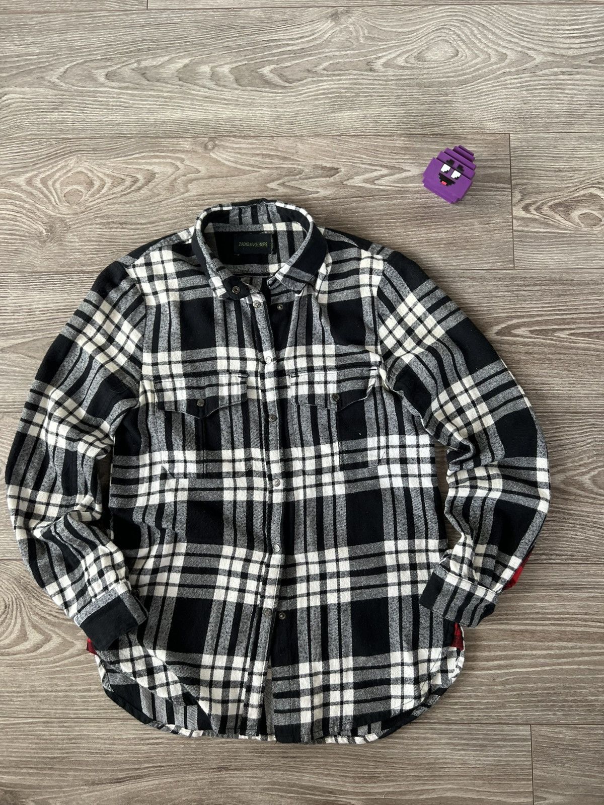 Zadig & Voltaire Zadig & Voltaire Tessy Patch Big Logo ‘Scull’ Flanel Shirt Size US XS / EU 42 / 0 - 6 Thumbnail