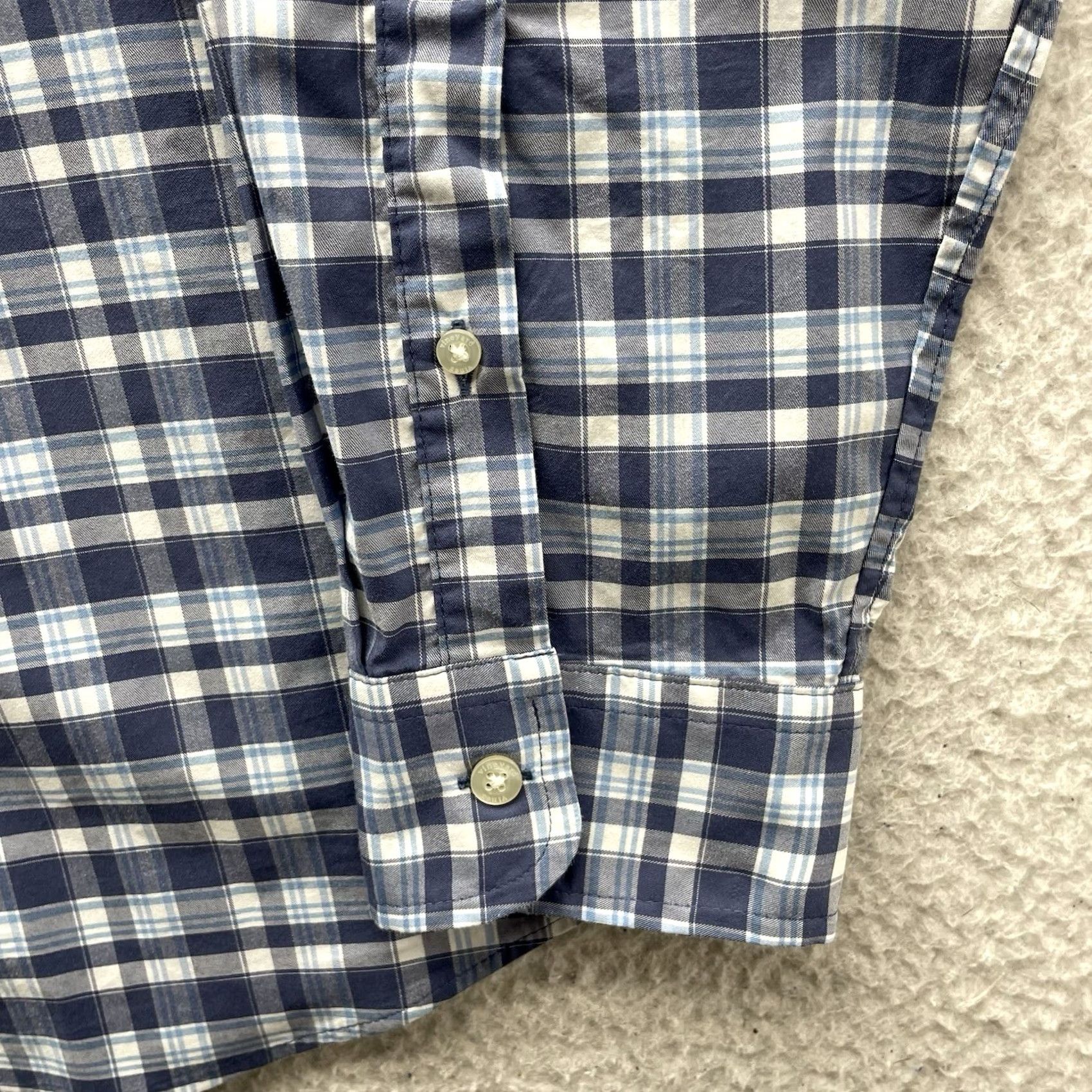 Vineyard Vines Vineyard Vines OTG Shirt Mens Large Blue White Tattersall Plaid Performance Brr Size US L / EU 52-54 / 3 - 3 Thumbnail