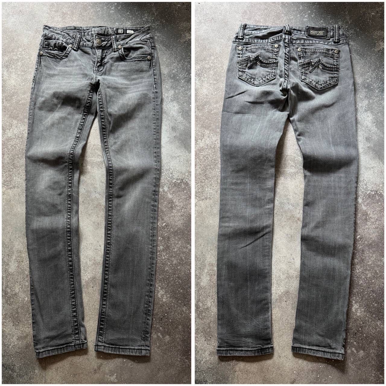 Japanese Brand × Miss Me × Vintage Miss Me Vintage Y2K Gothic Washed Skinny Jeans Size 28" / US 6 / IT 42 - 2 Thumbnail